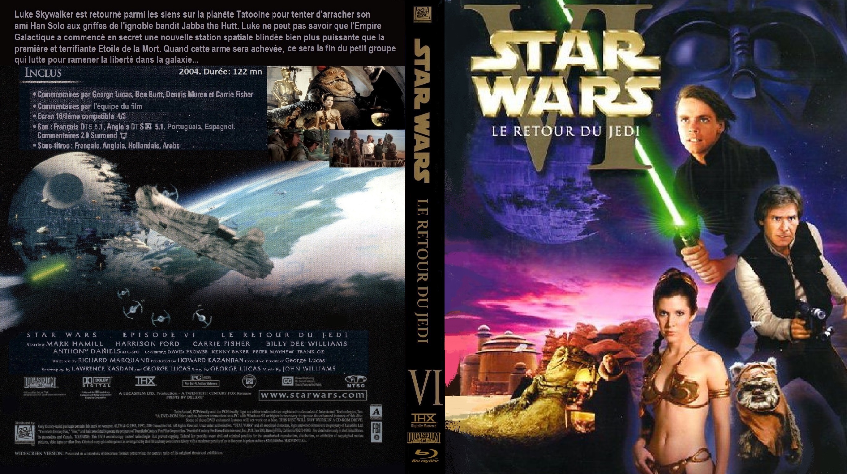 Jaquette DVD Star Wars Le retour du jedi custom (BLU-RAY)