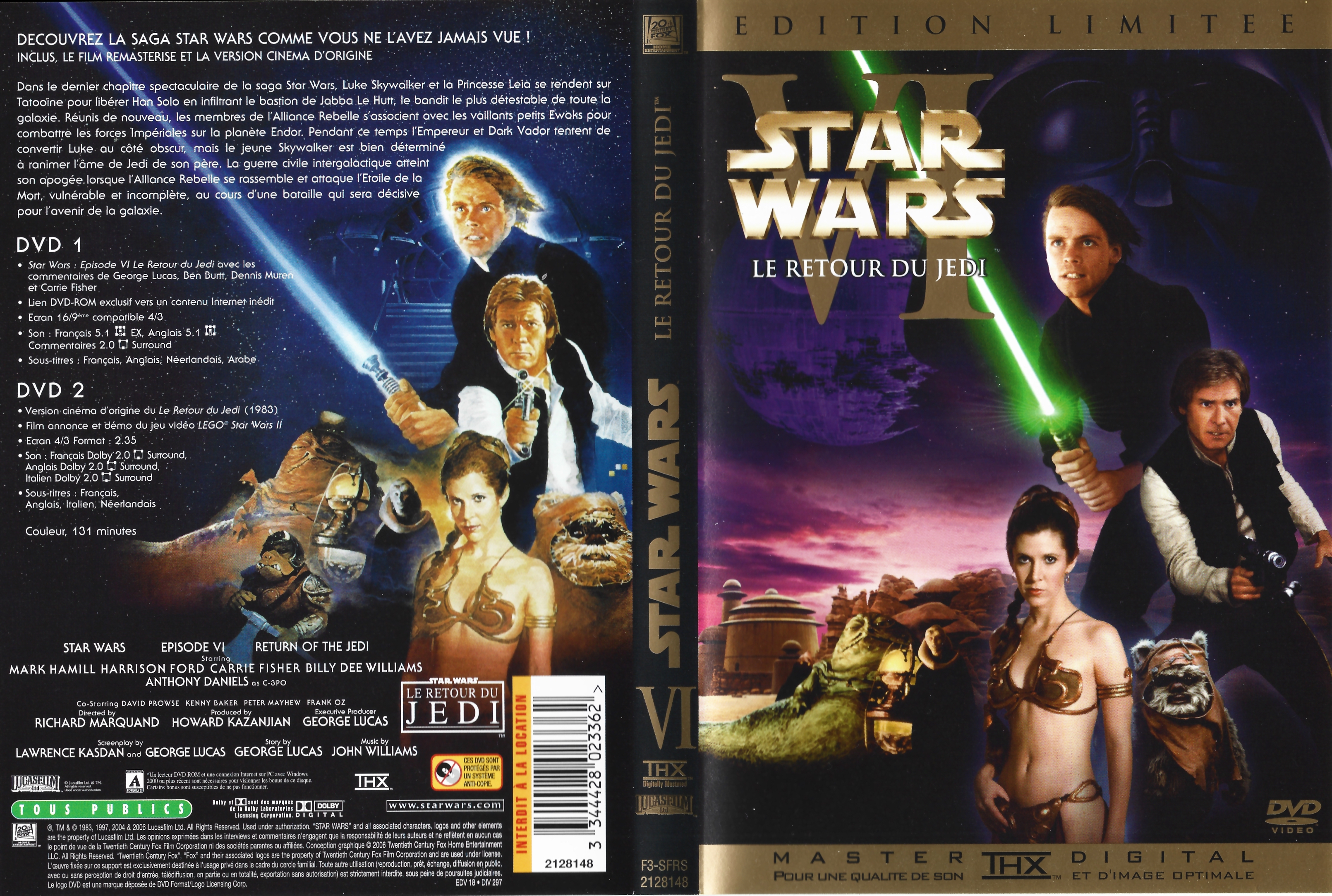 Jaquette DVD Star Wars Le retour du jedi v2