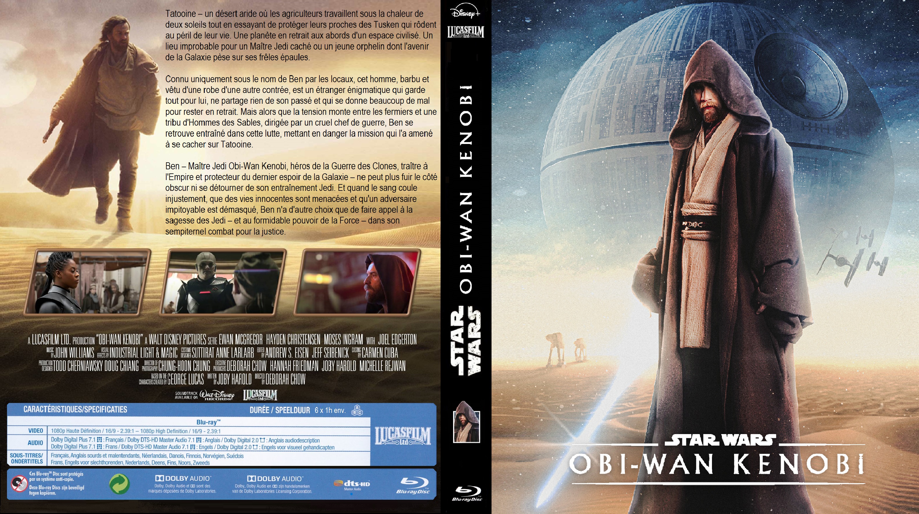 Jaquette DVD Star Wars Obi-Wan Kenobi saison 1 custom (BLU-RAY)