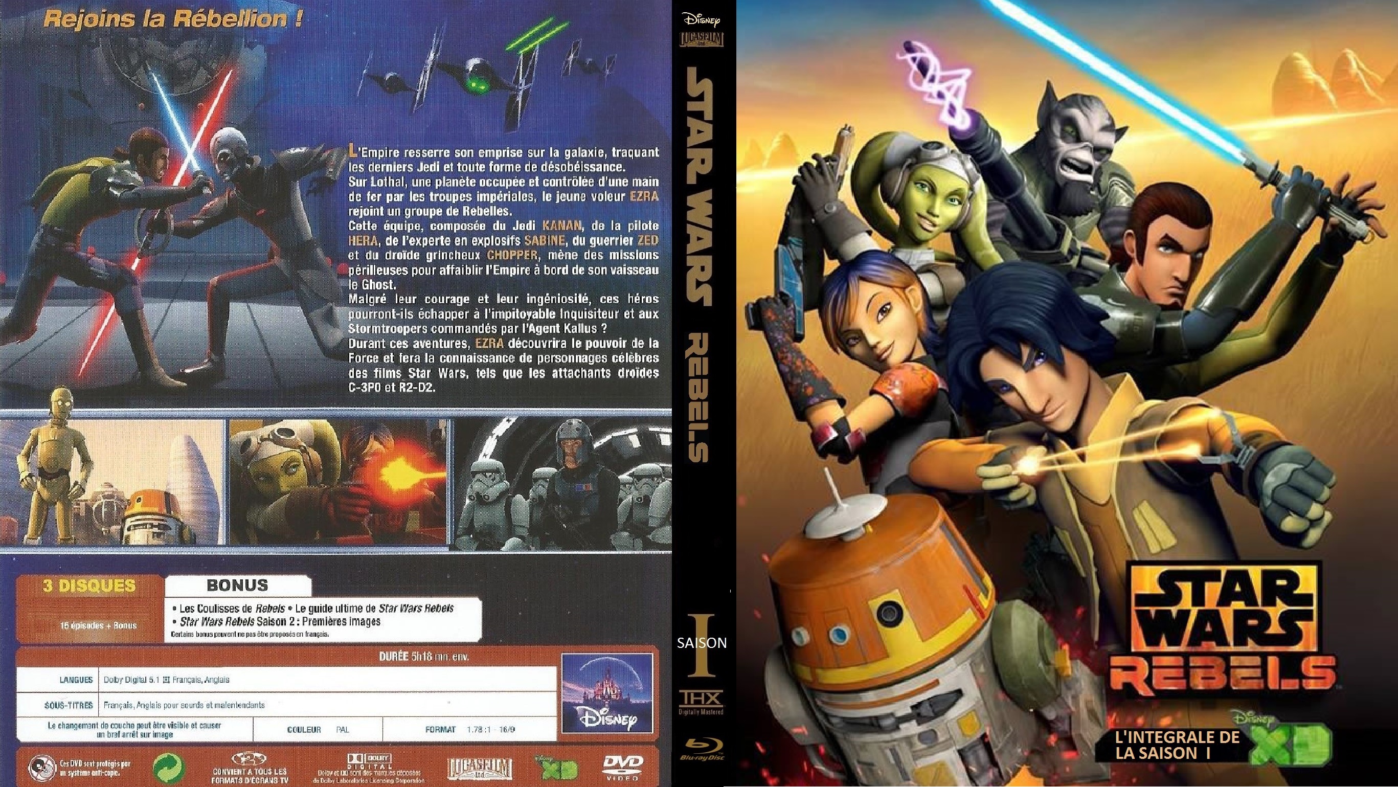 Jaquette DVD Star Wars Rebels saison 1 custom (BLU-RAY)