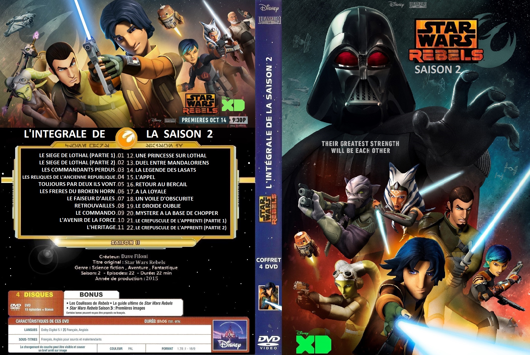 Jaquette DVD Star Wars Rebels saison 2 custom