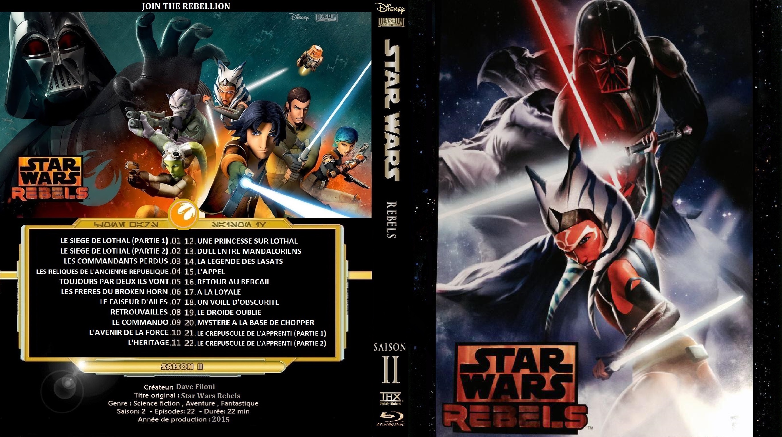 Jaquette DVD Star Wars Rebels saison 2 custom (BLU-RAY)