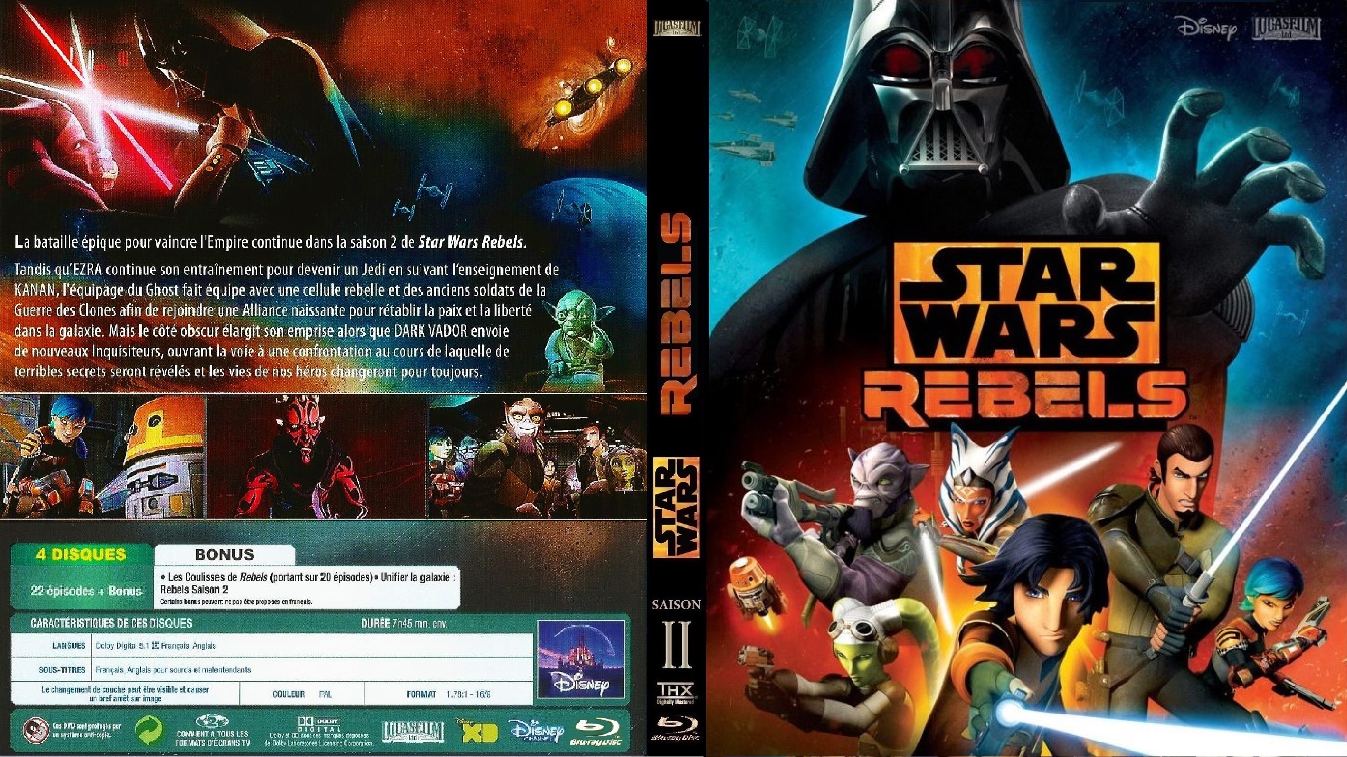 Jaquette DVD Star Wars Rebels saison 2 custom (BLU-RAY) v2