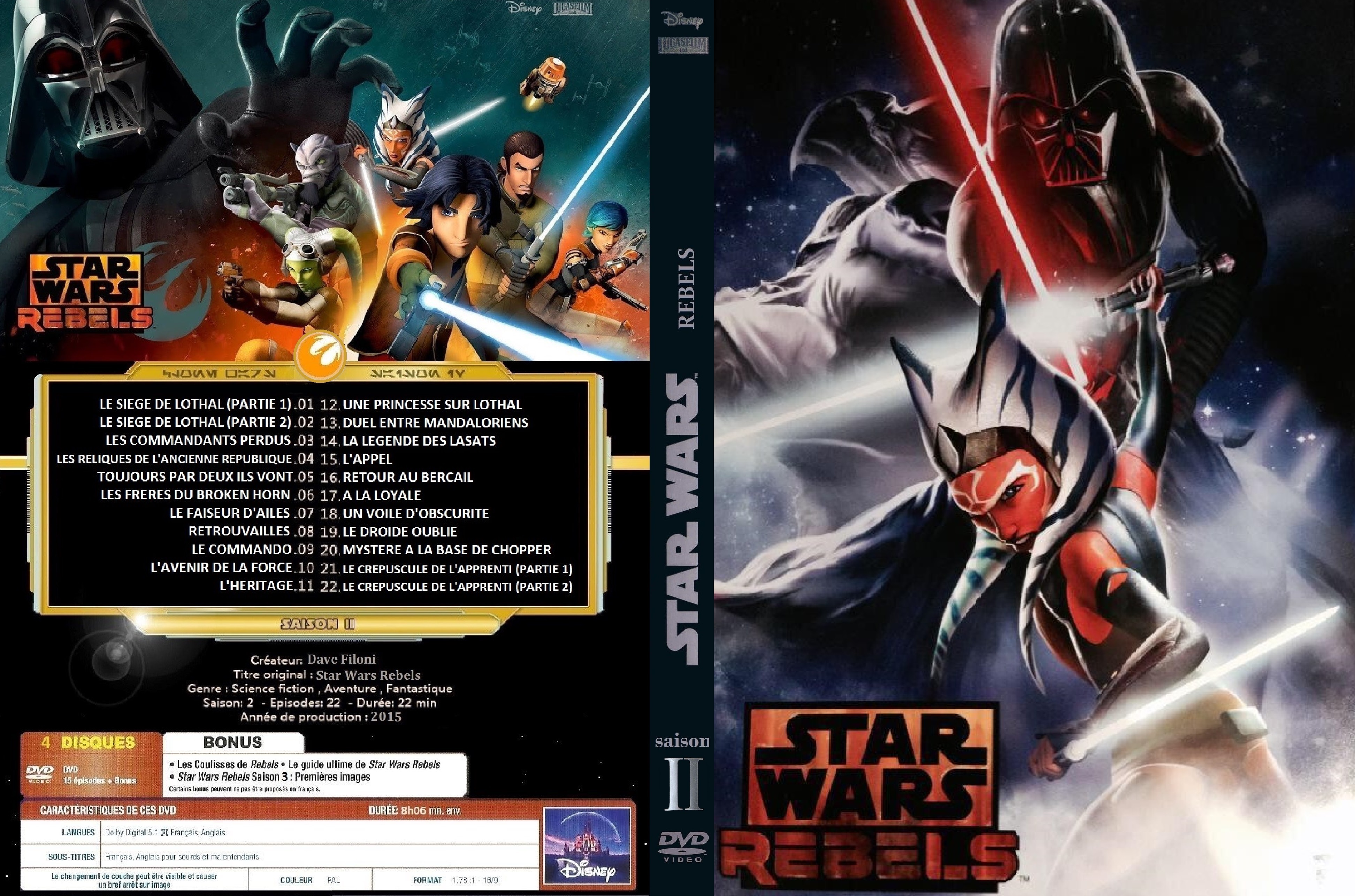 Jaquette DVD Star Wars Rebels saison 2 custom v2