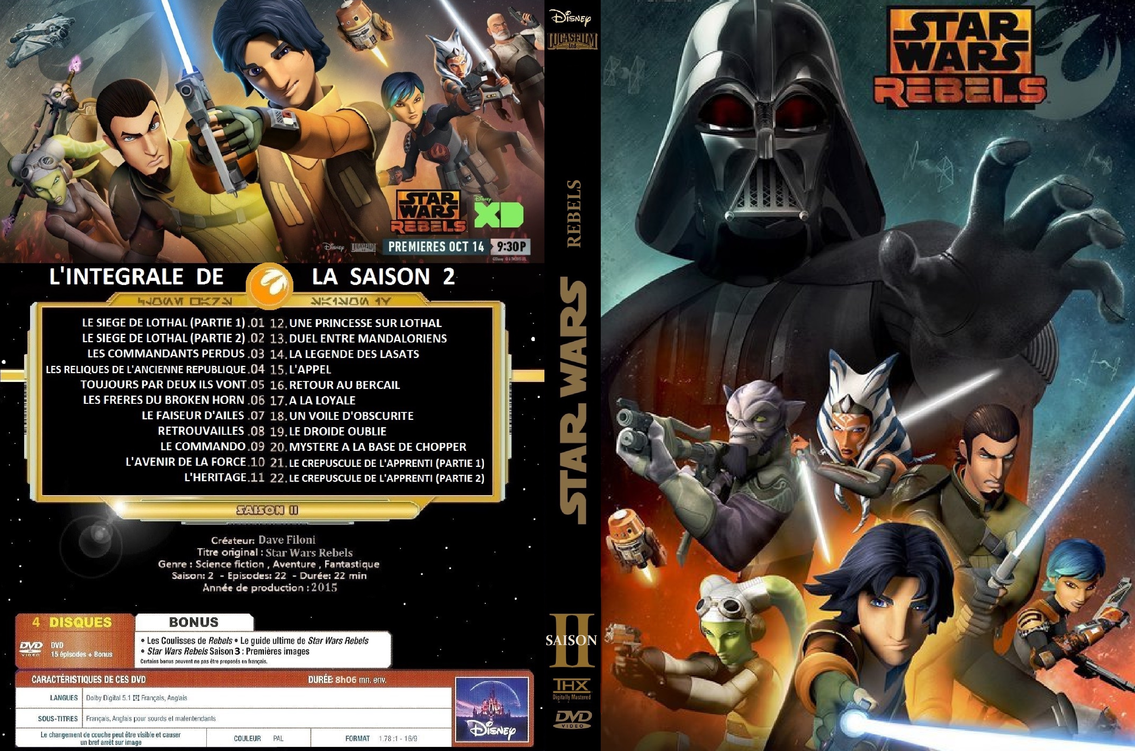 Jaquette DVD Star Wars Rebels saison 2 custom v3