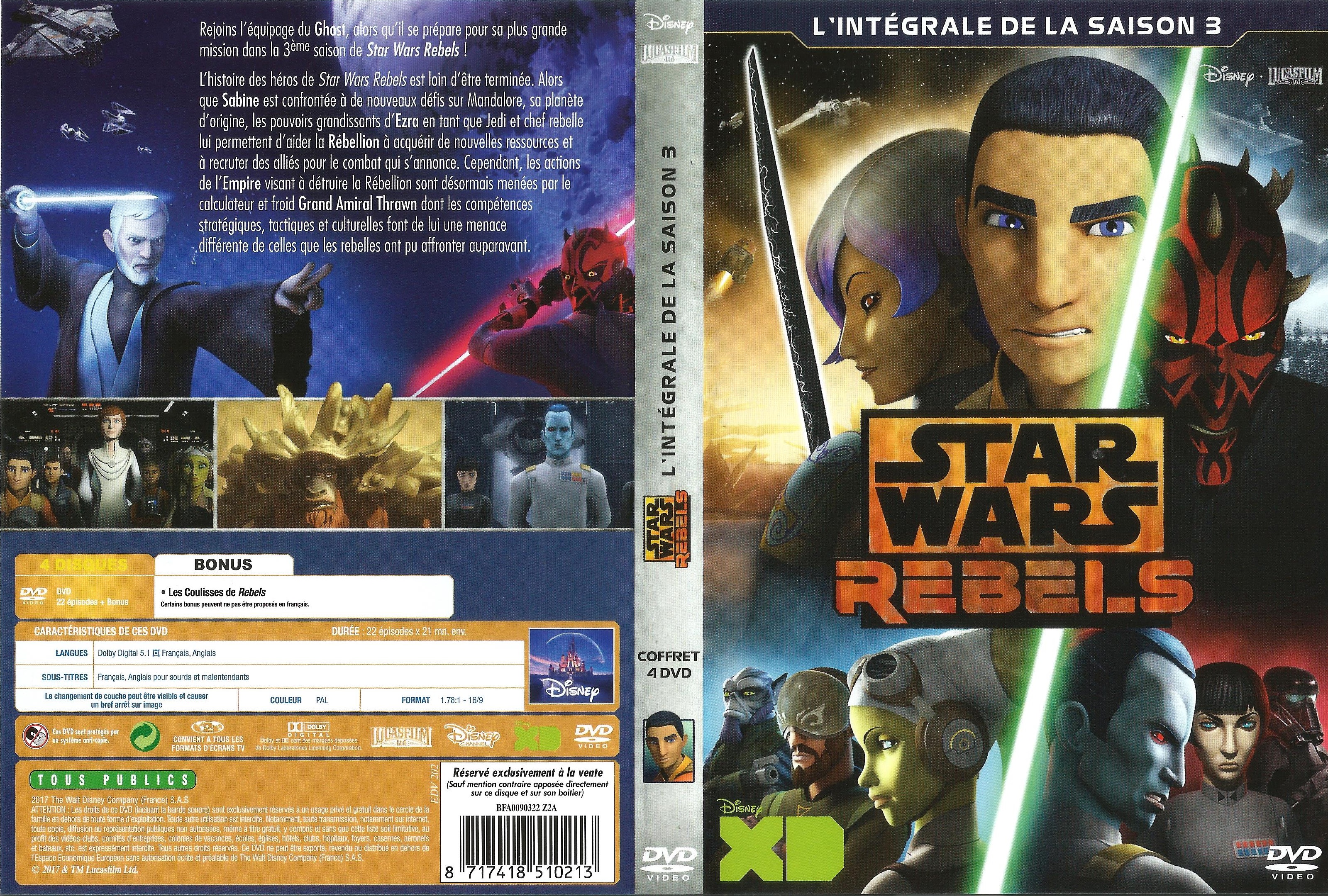 Jaquette DVD Star Wars Rebels saison 3