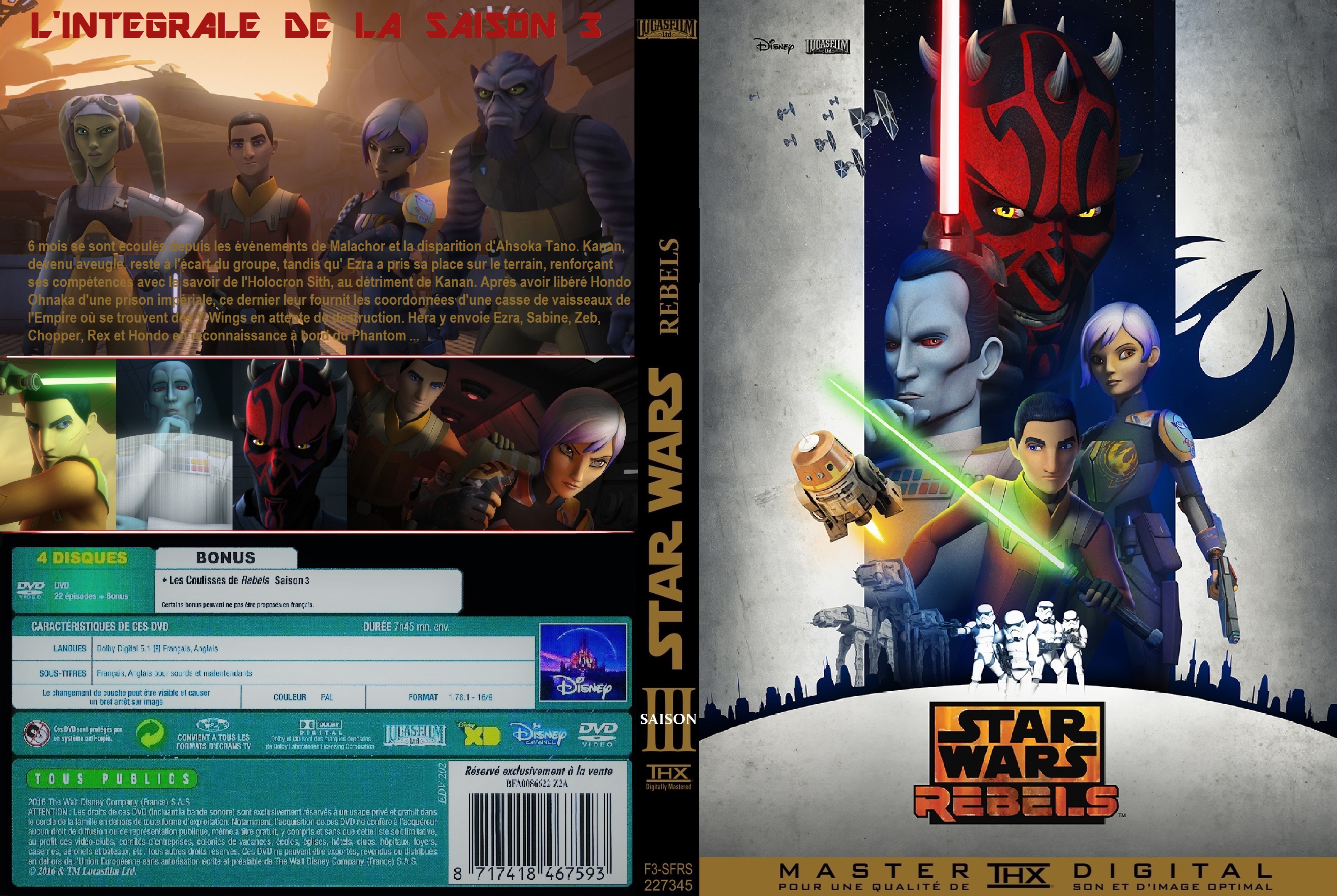 Jaquette DVD Star Wars Rebels saison 3 custom