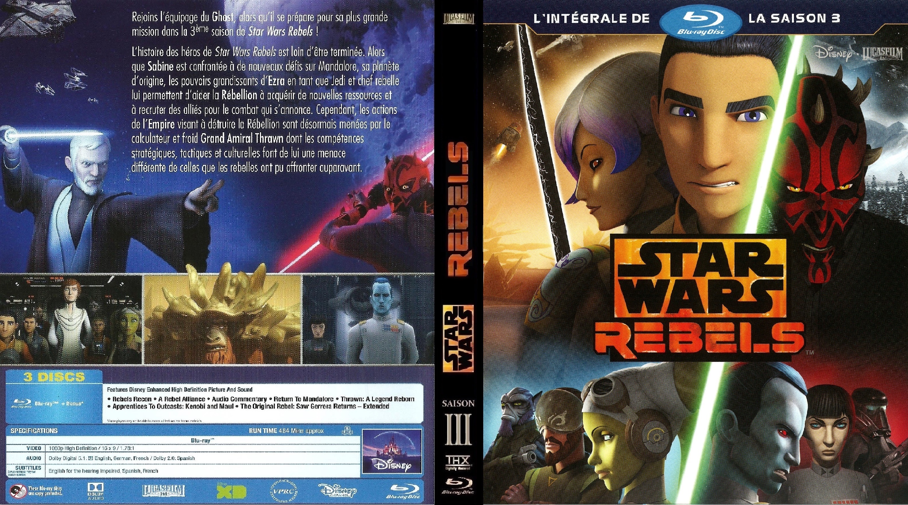 Jaquette DVD Star Wars Rebels saison 3 custom (BLU-RAY) v2