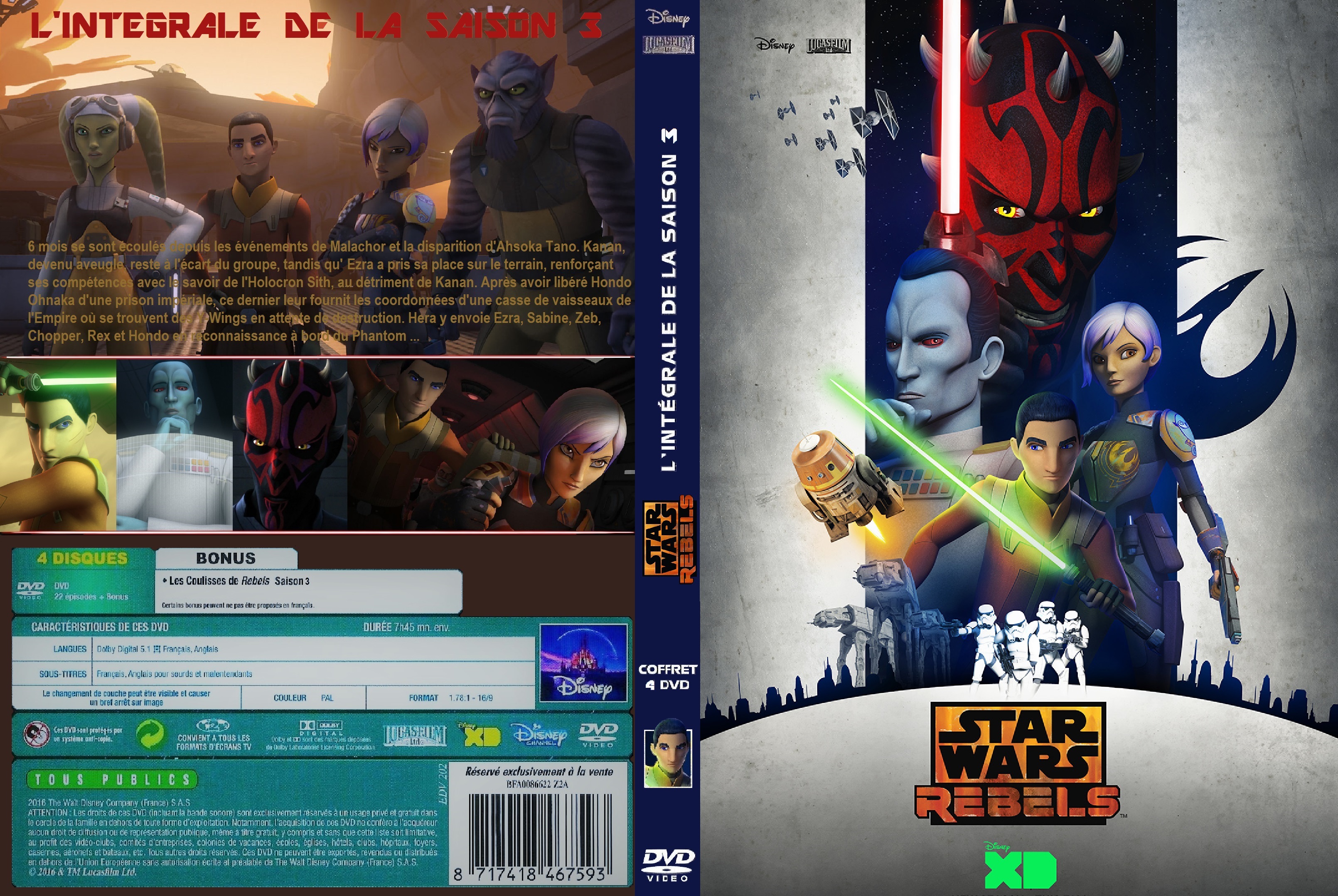 Jaquette DVD Star Wars Rebels saison 3 custom v2
