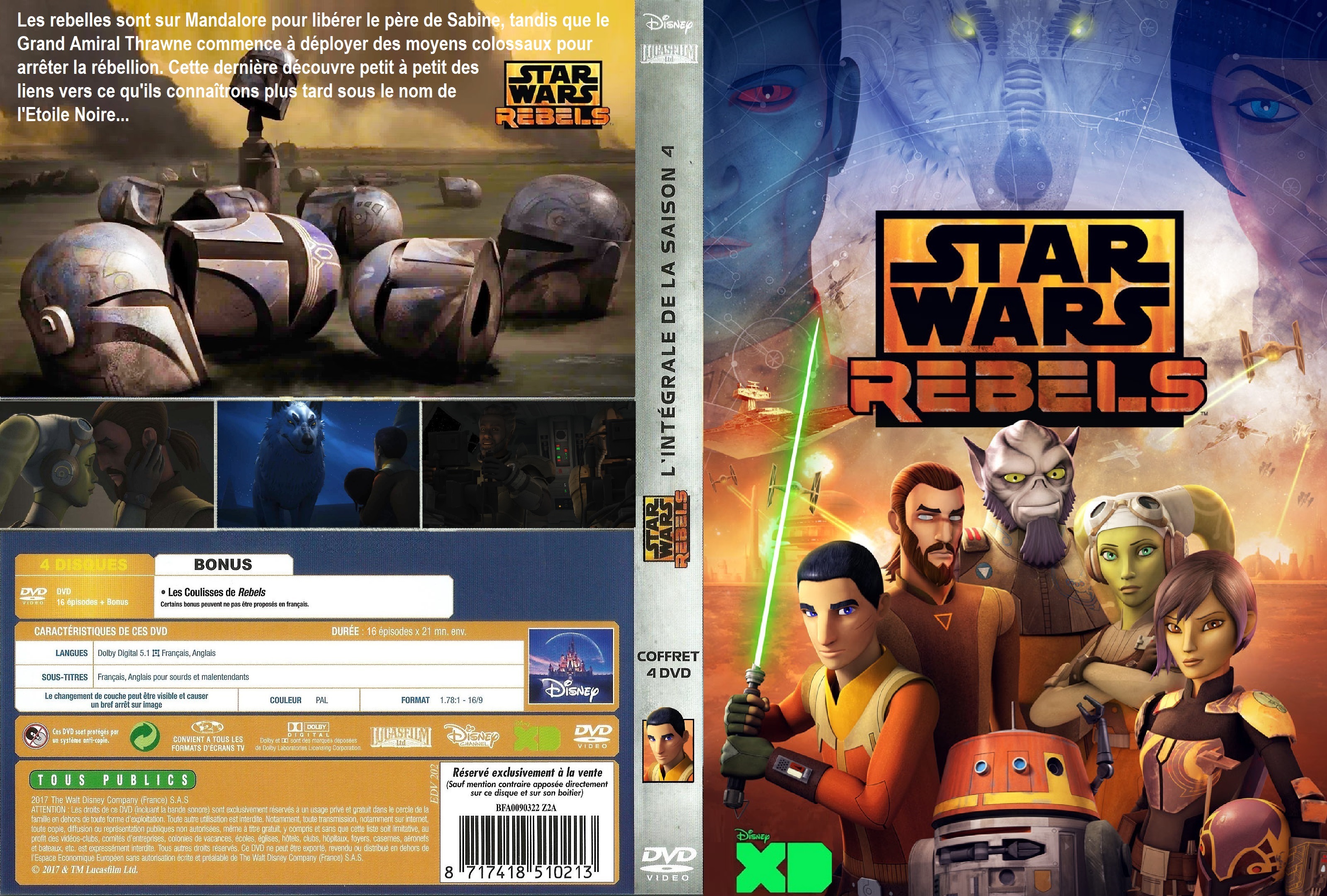 Jaquette DVD Star Wars Rebels saison 4 custom