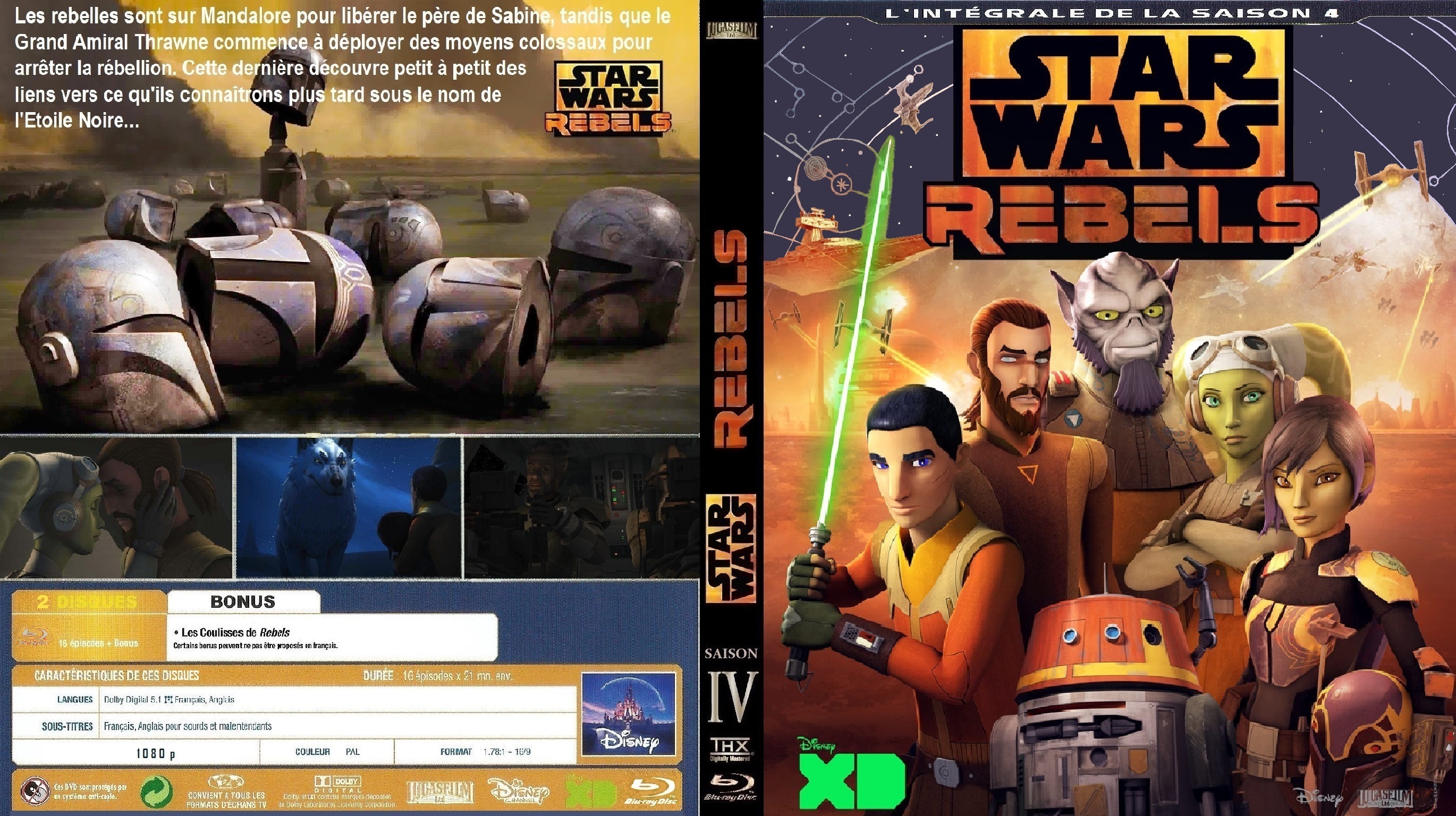 Jaquette DVD Star Wars Rebels saison 4 custom (BLU-RAY)