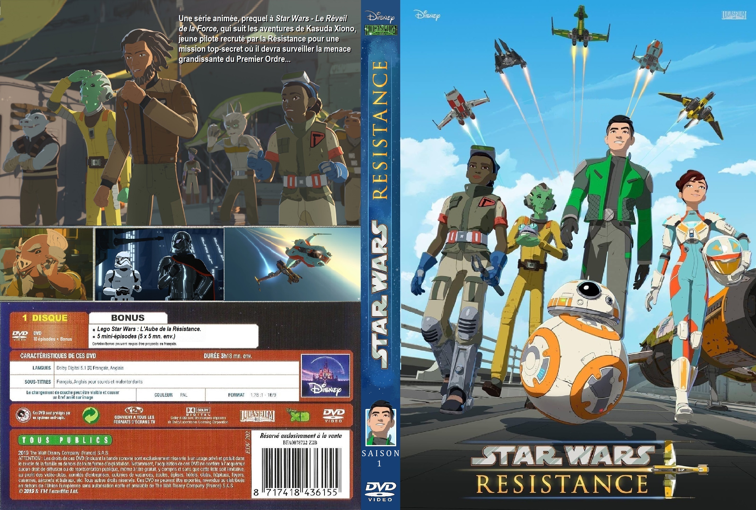 Jaquette DVD Star Wars Resistance saison 1 custom