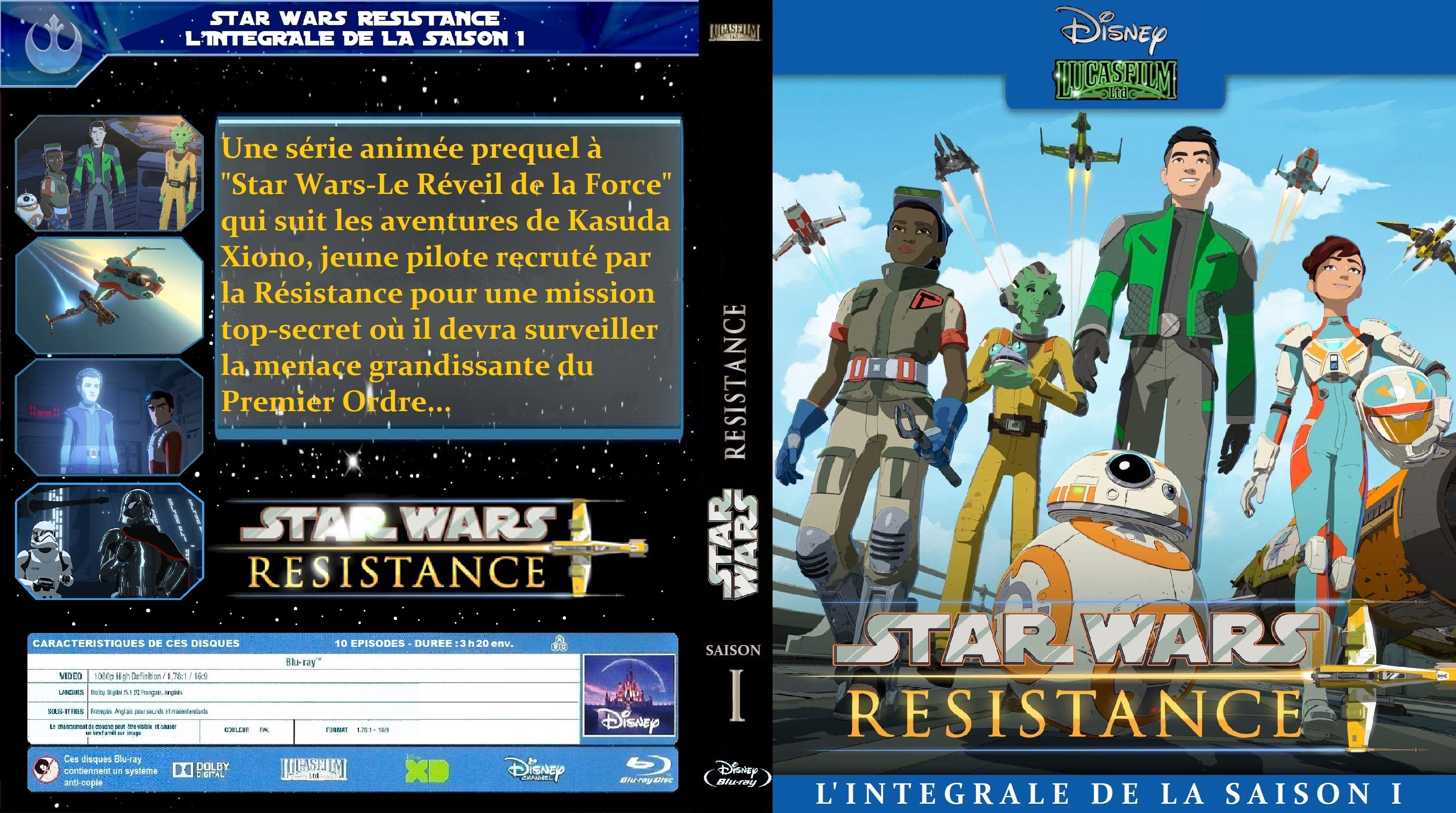 Jaquette DVD Star Wars Resistance saison 1 custom (BLU-RAY)