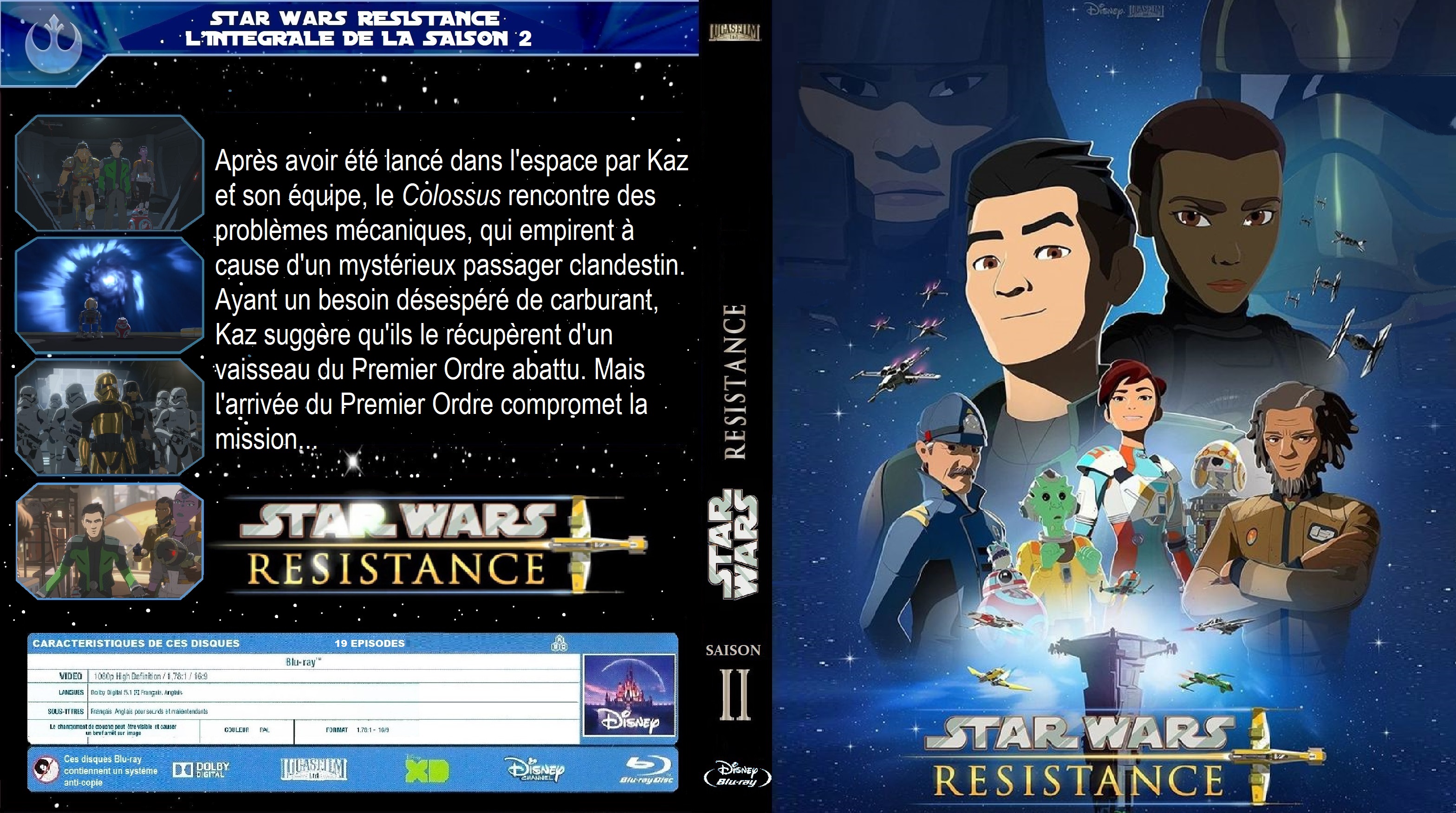 Jaquette DVD Star Wars Resistance saison 2 custom (BLU-RAY)