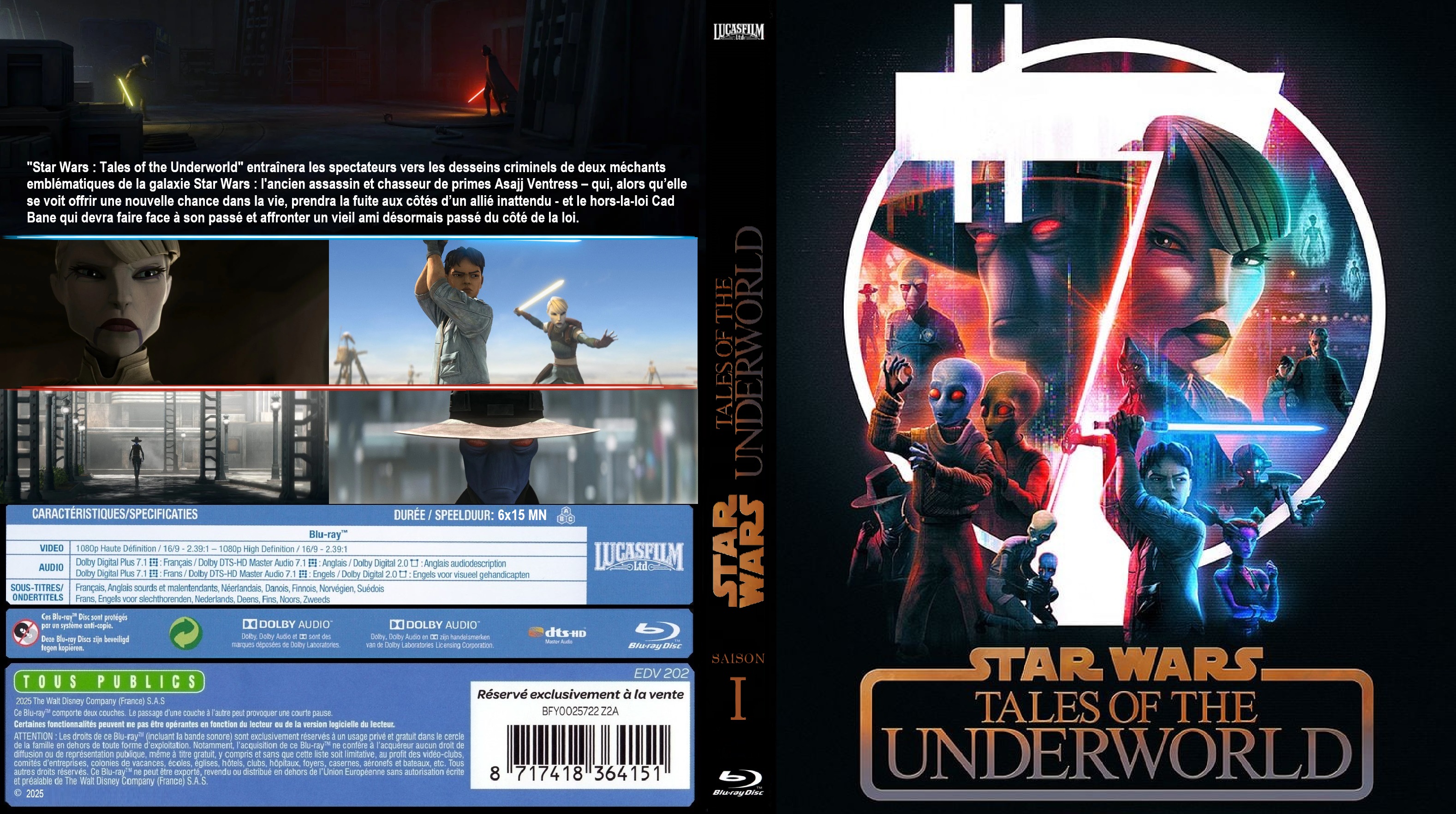 Jaquette DVD Star Wars Tales of the Underworld saison 1 custom (BLU-RAY)
