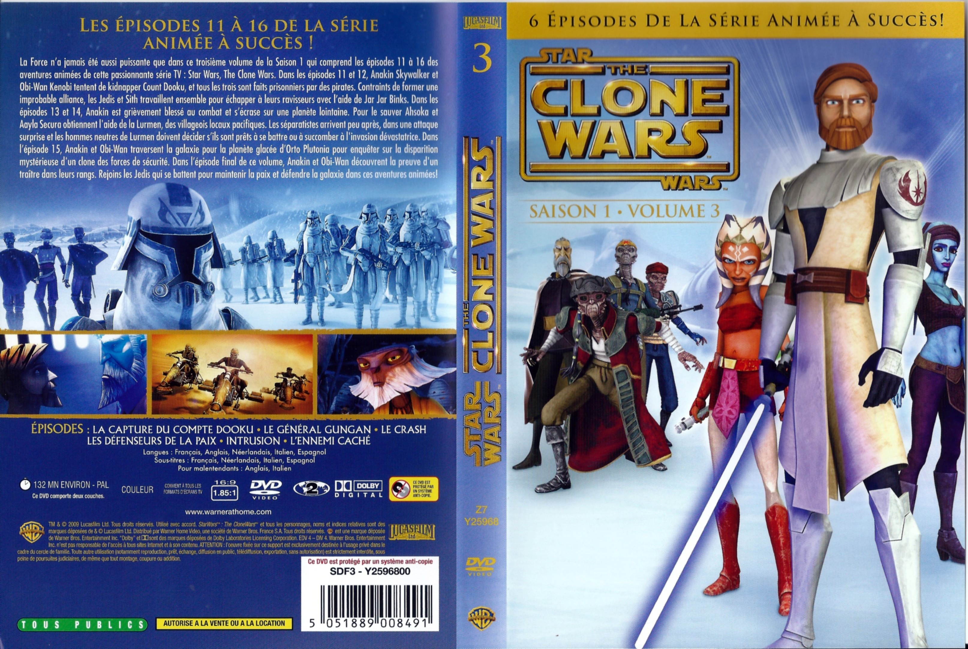 Jaquette DVD Star Wars The Clone Wars Saison 1 vol 03