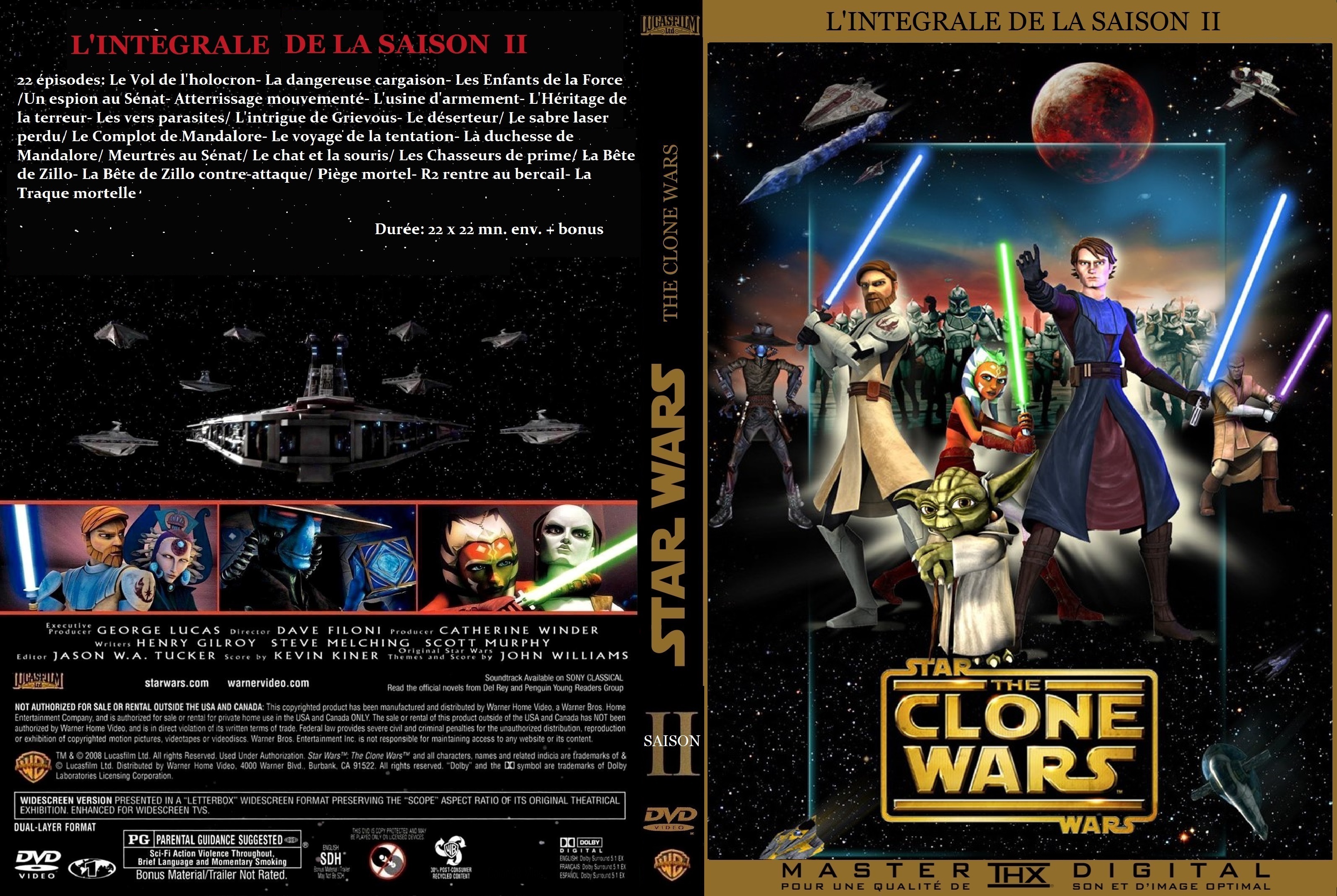 Jaquette DVD Star Wars The Clone Wars Saison 2 custom