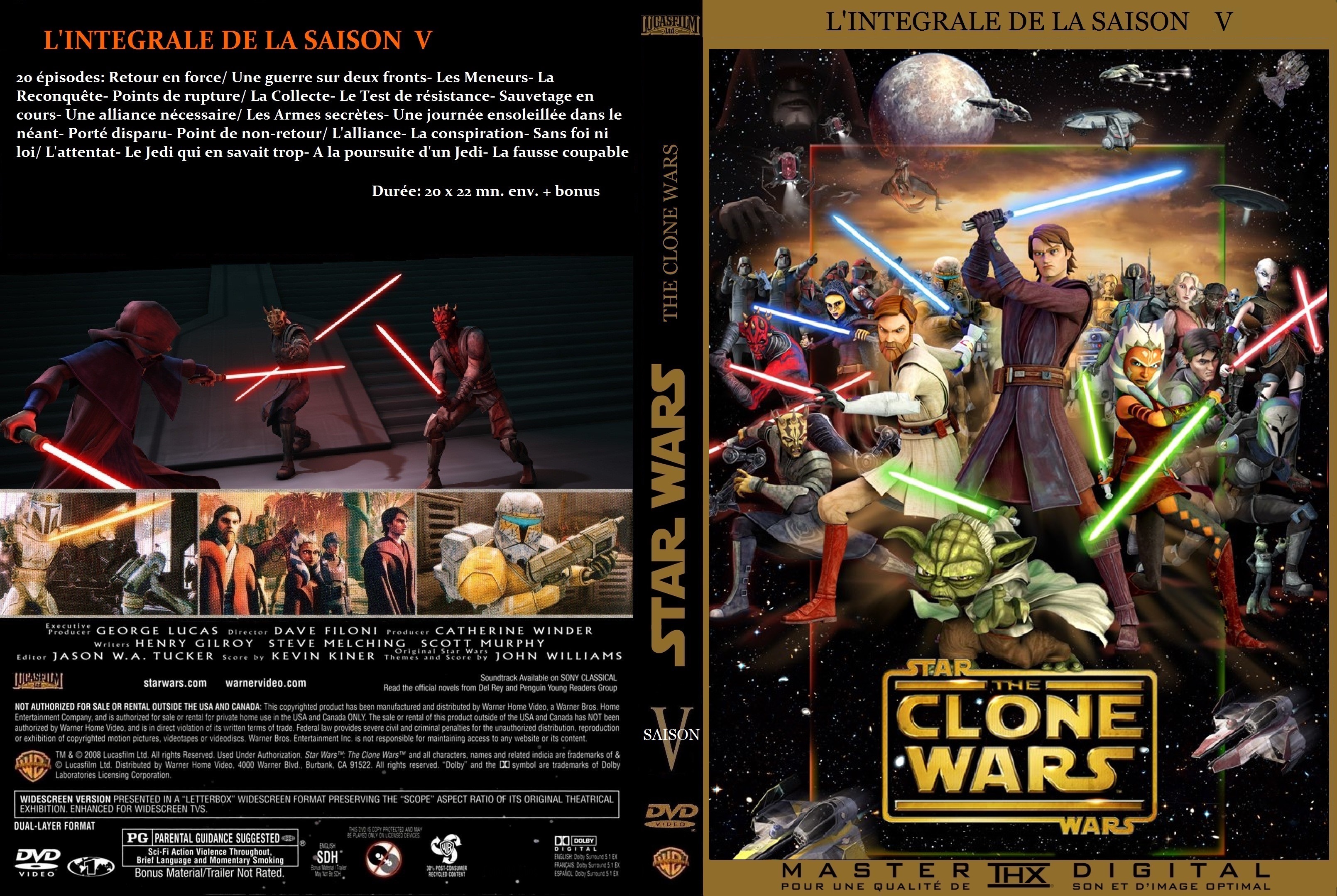 Jaquette DVD Star Wars The Clone Wars Saison 5 custom