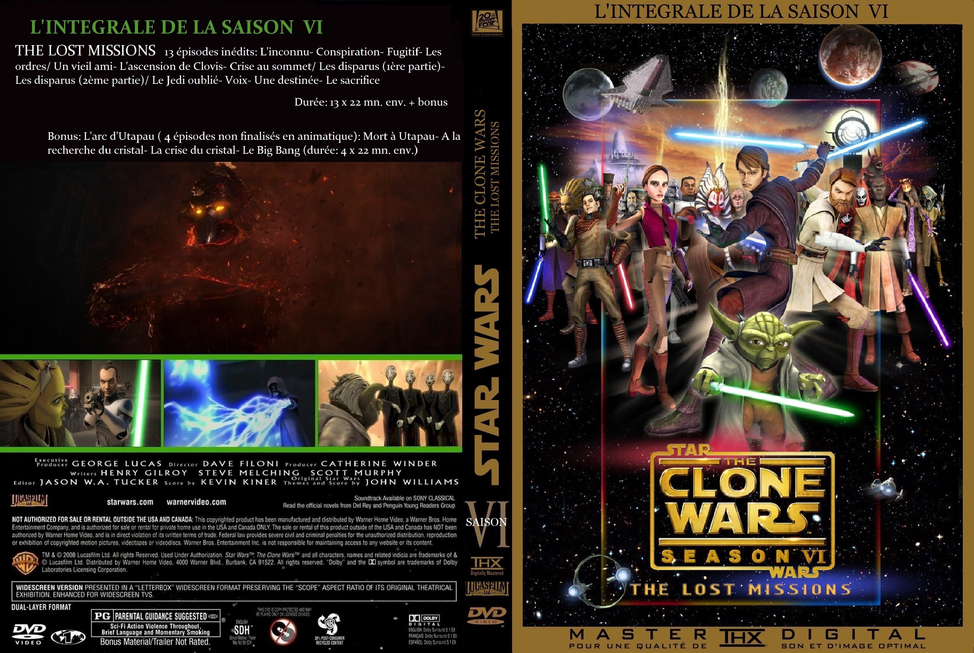 Jaquette DVD Star Wars The Clone Wars Saison 6 custom
