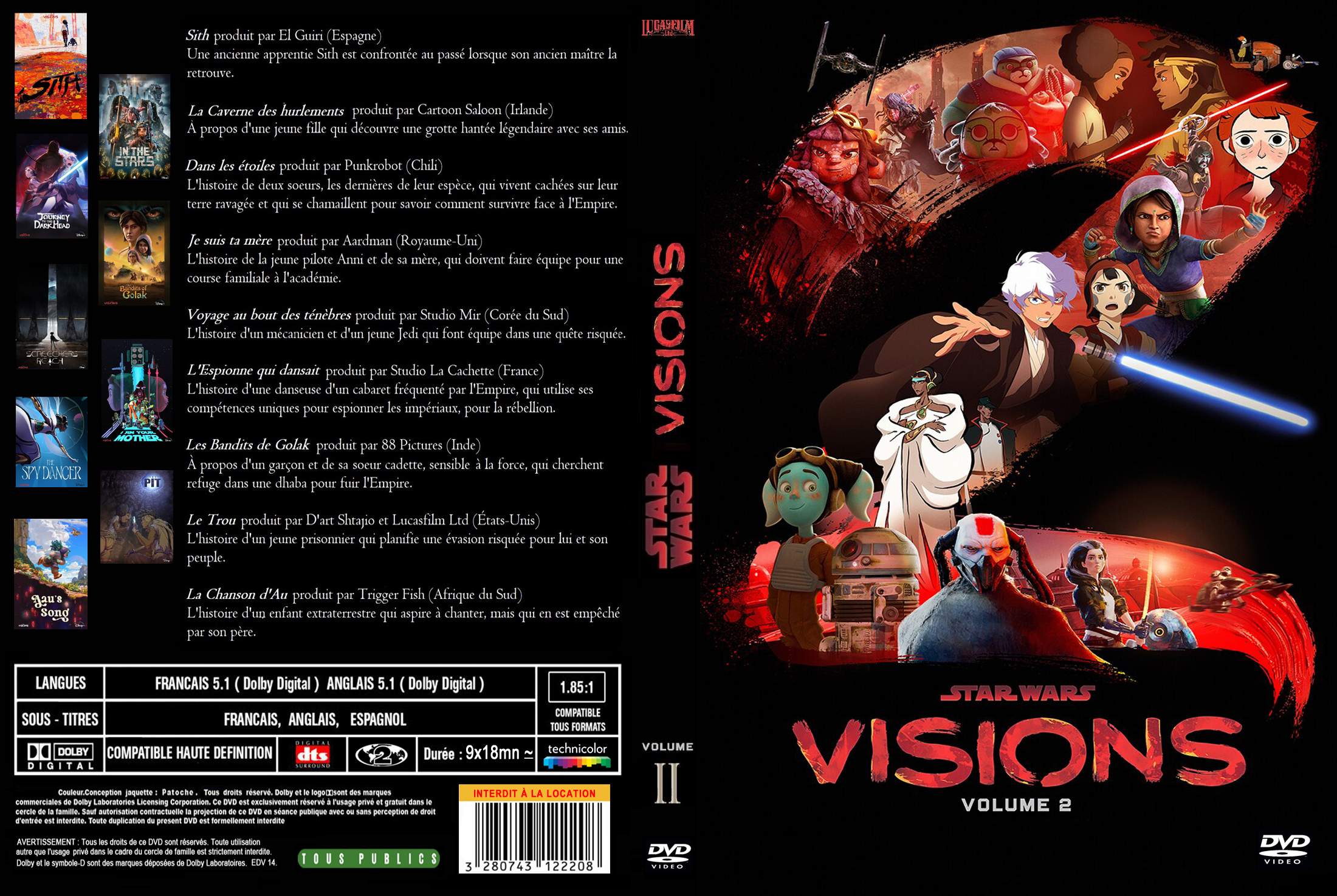 Jaquette DVD Star Wars Visions Saison 2 custom