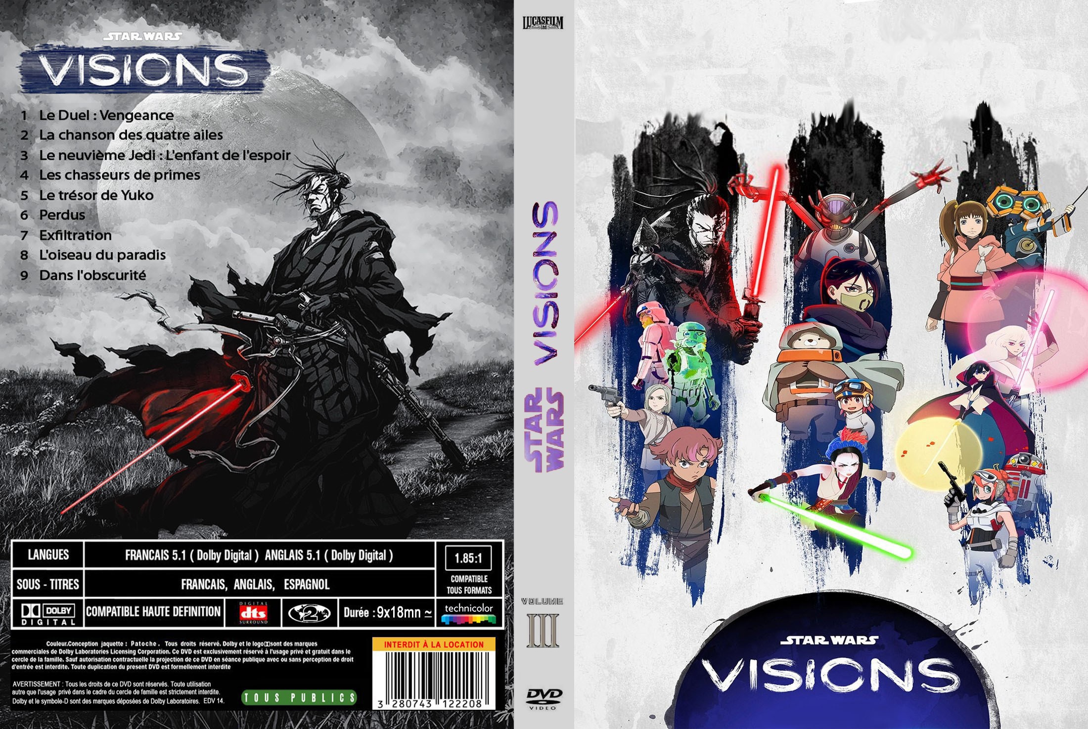Jaquette DVD Star Wars Visions Saison 3 custom