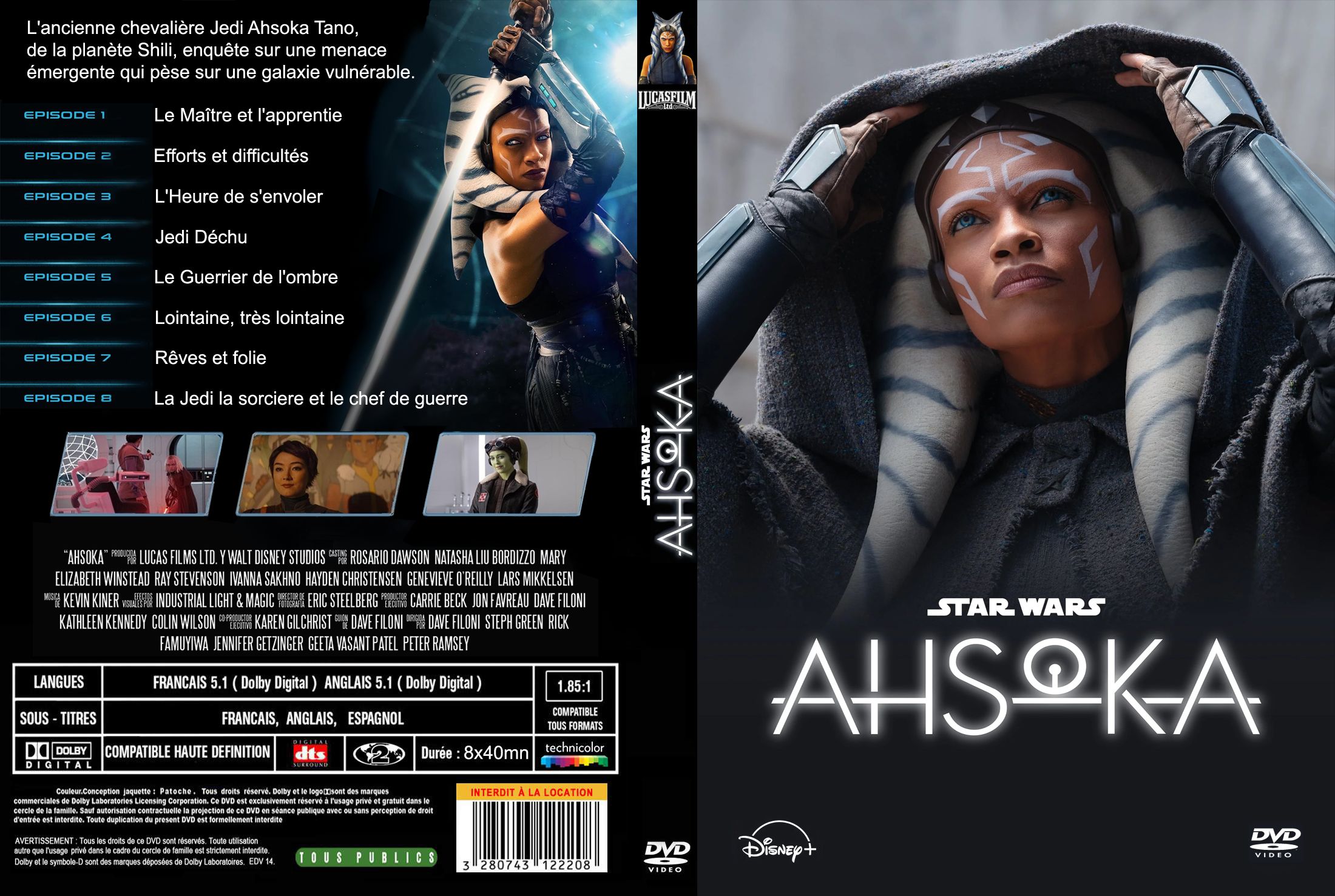Jaquette DVD Star Wars - Ahsoka Saison 1 custom