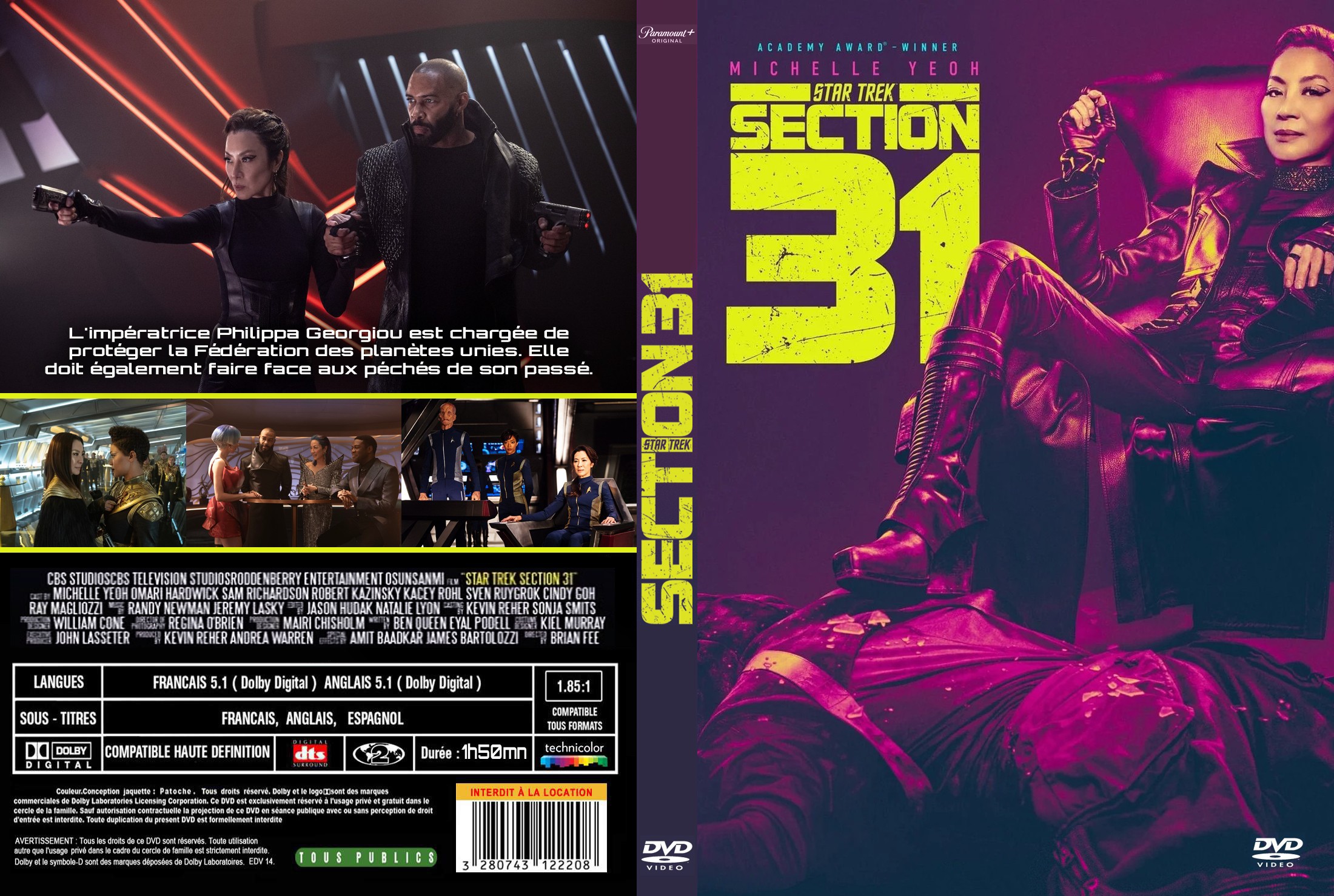 Jaquette DVD Star trek Section 31 custom