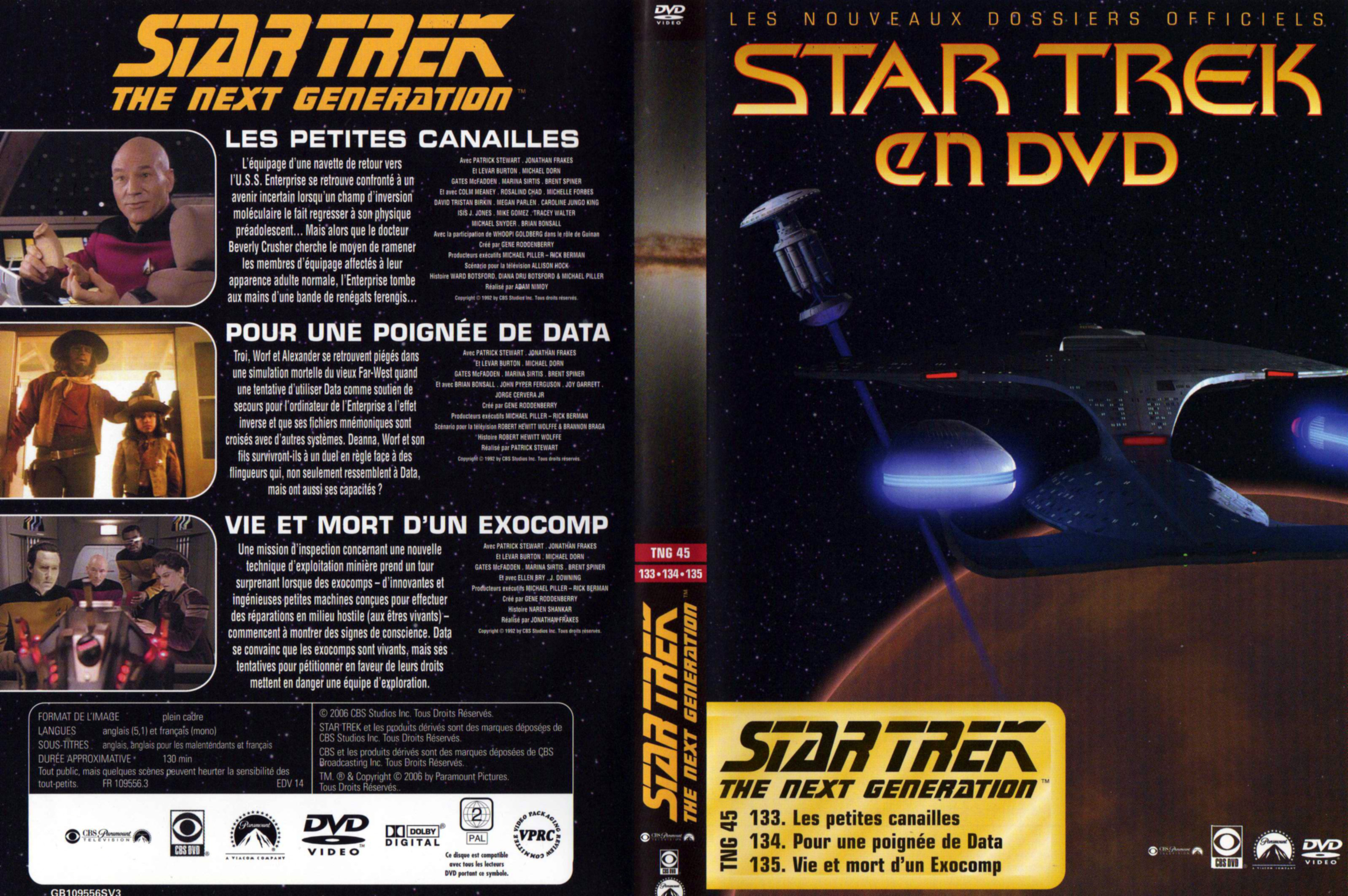 Jaquette DVD Star trek The next generation vol 45