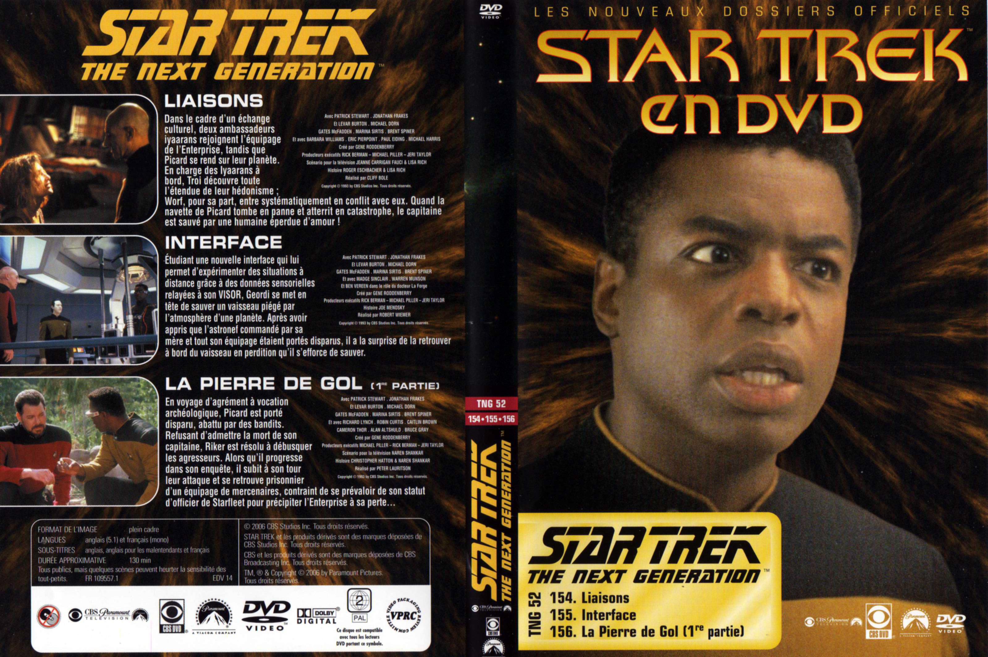 Jaquette DVD Star trek The next generation vol 52