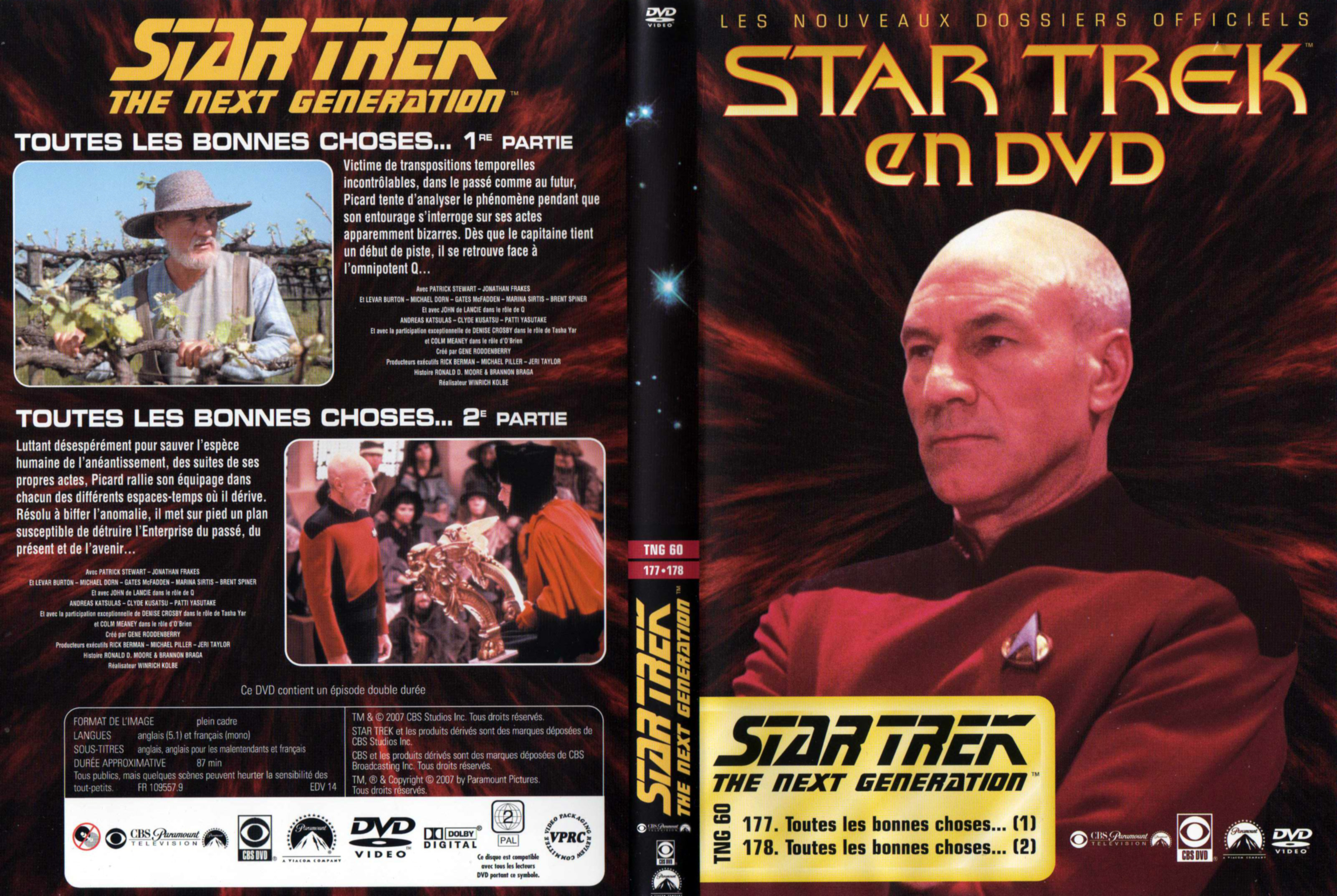 Jaquette DVD Star trek The next generation vol 60