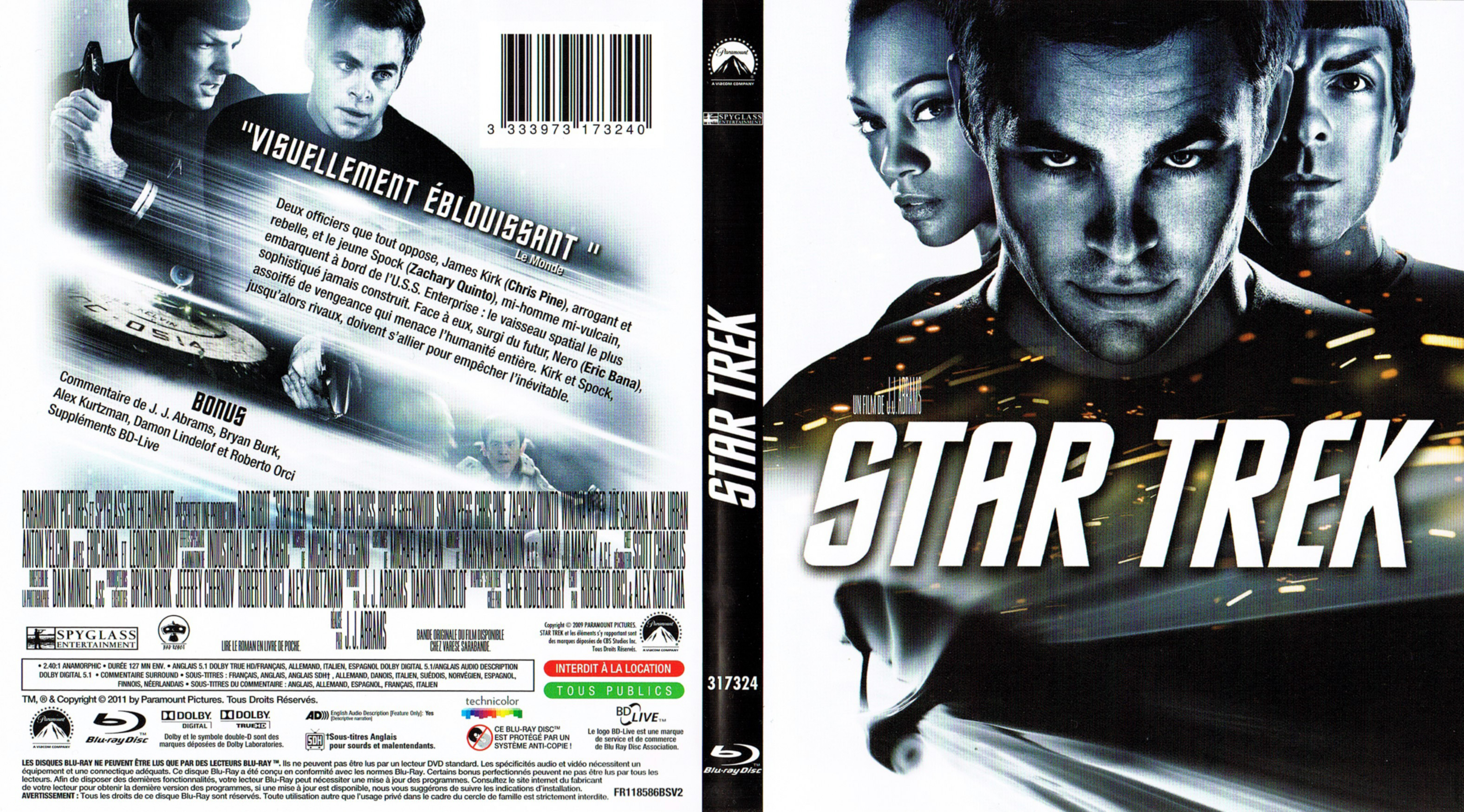 Jaquette DVD Star trek (2009) (BLU-RAY) v2
