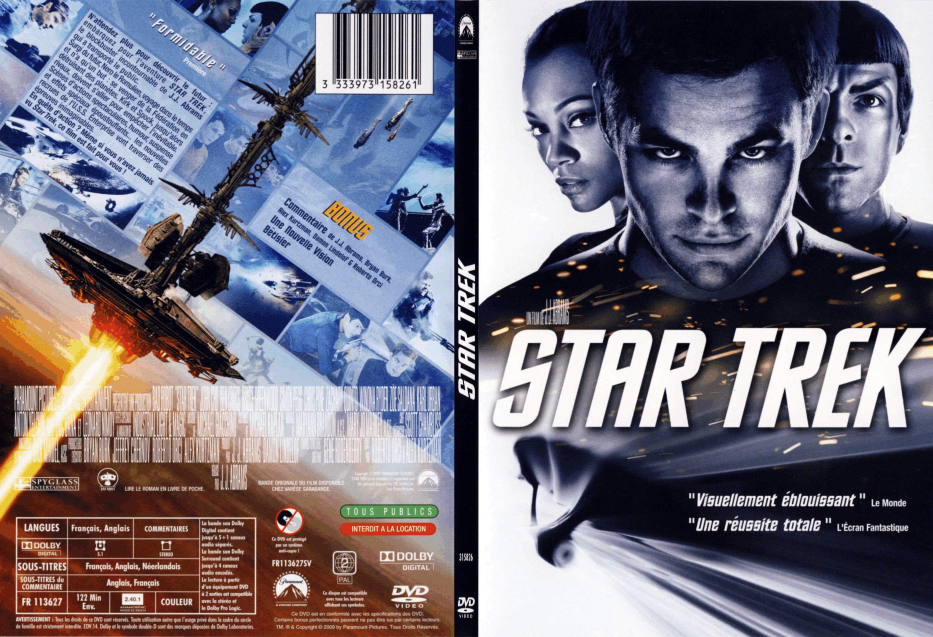 Jaquette DVD Star trek (2009) - SLIM
