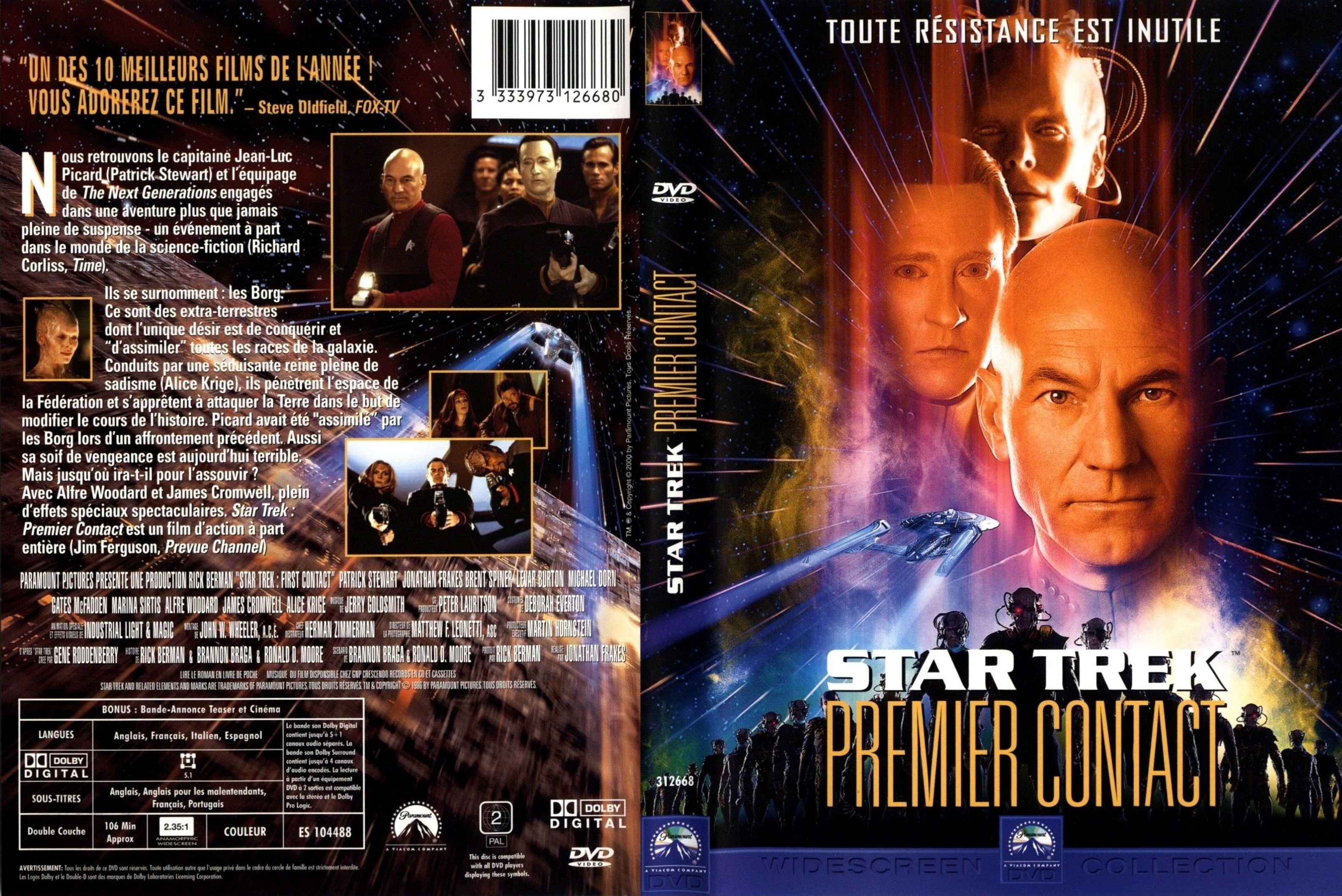 Jaquette DVD Star trek premier contact