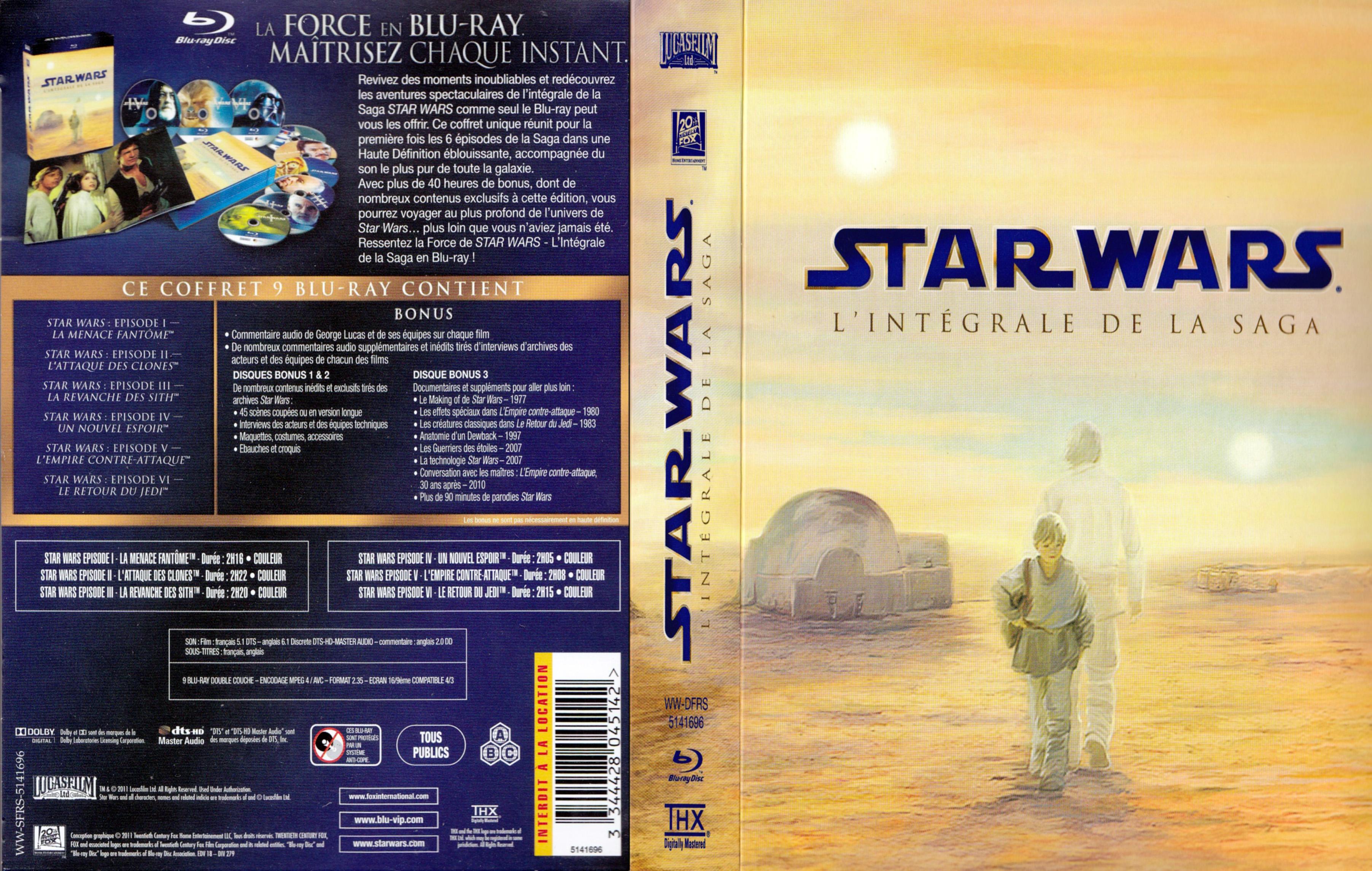 Jaquette DVD Star wars Intgrale (BLU-RAY)