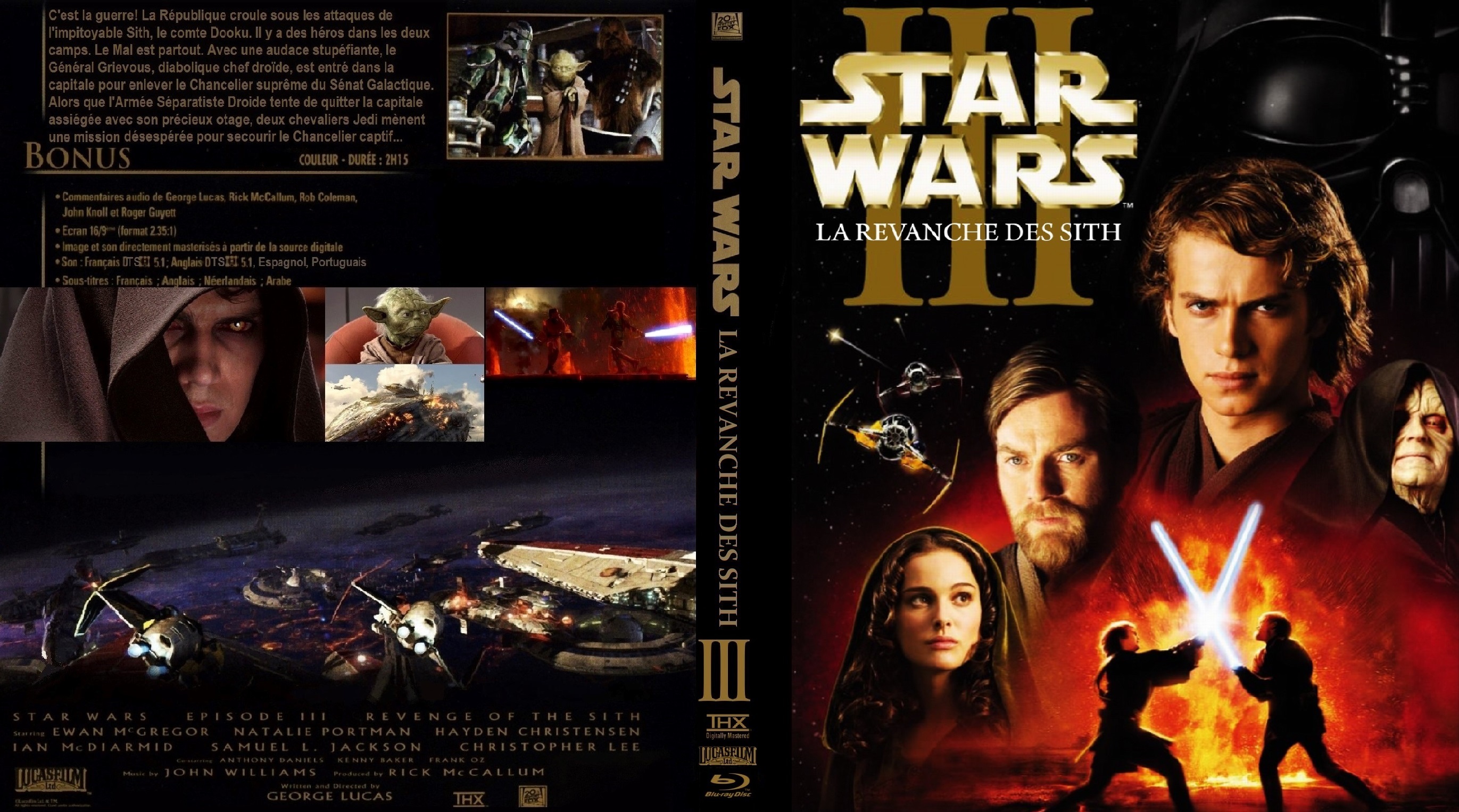Jaquette DVD Star wars La revanche des Sith custom (BLU-RAY)