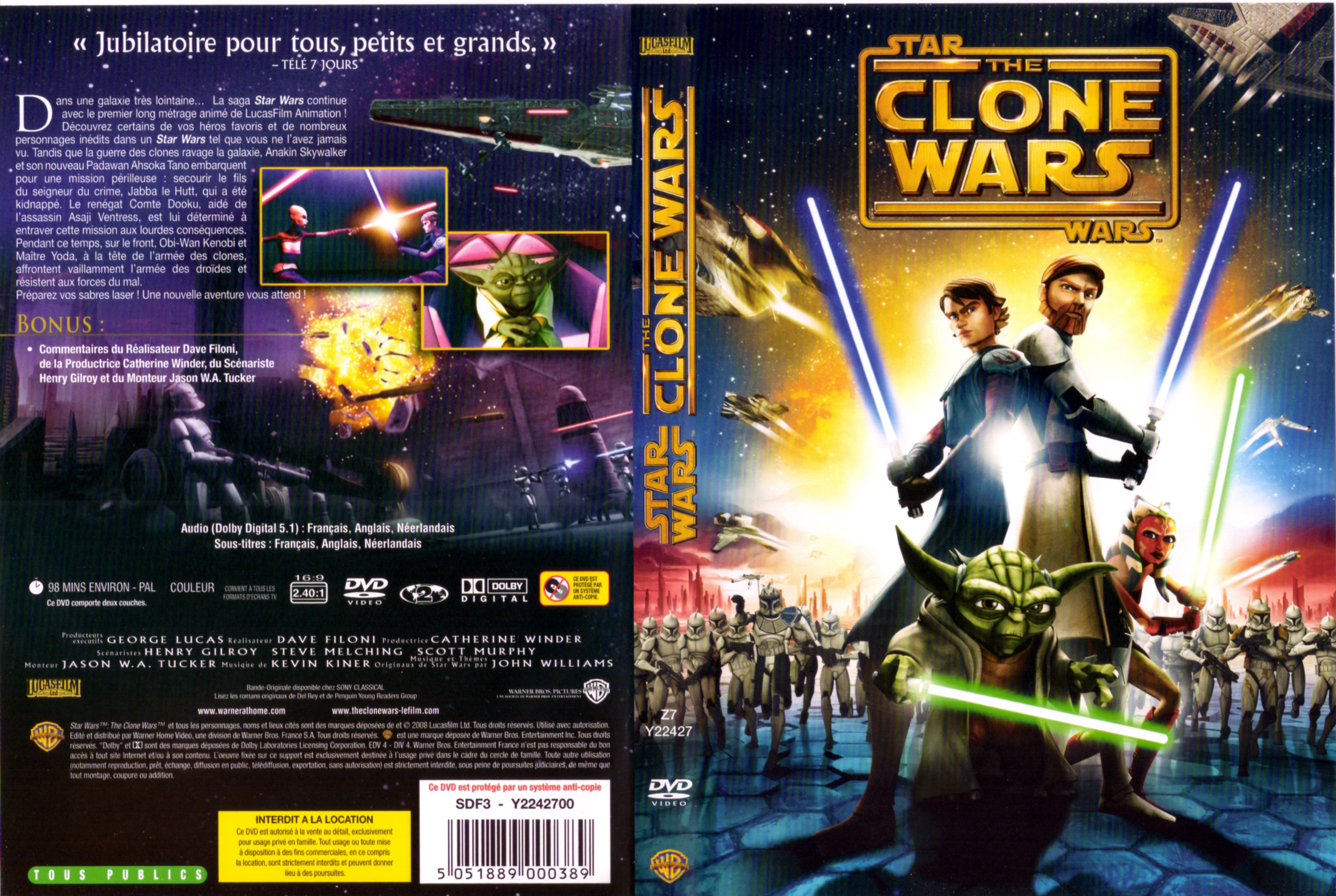 Jaquette DVD Star wars The clone wars