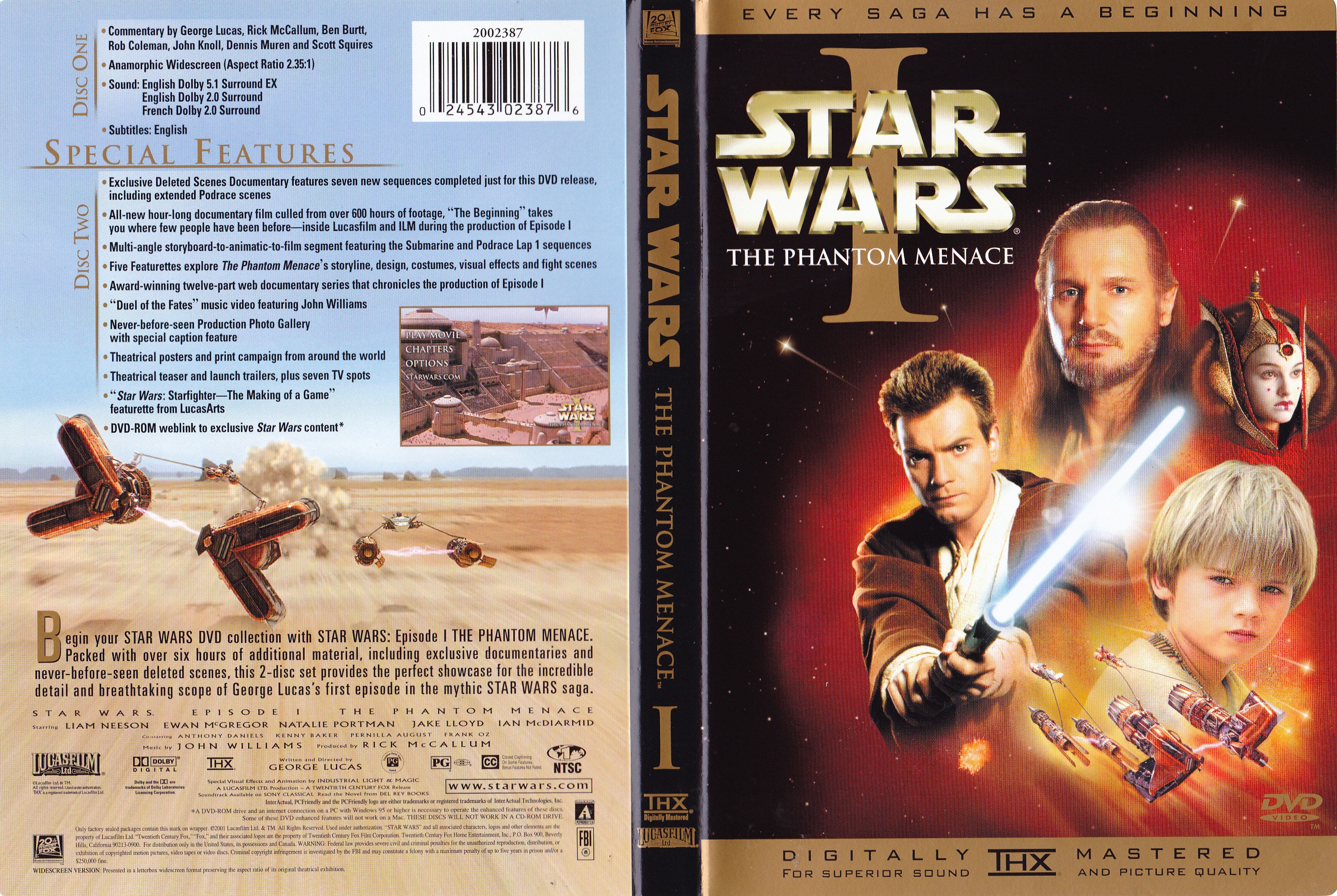 Jaquette DVD Star wars - The menace phantom (Canadienne)