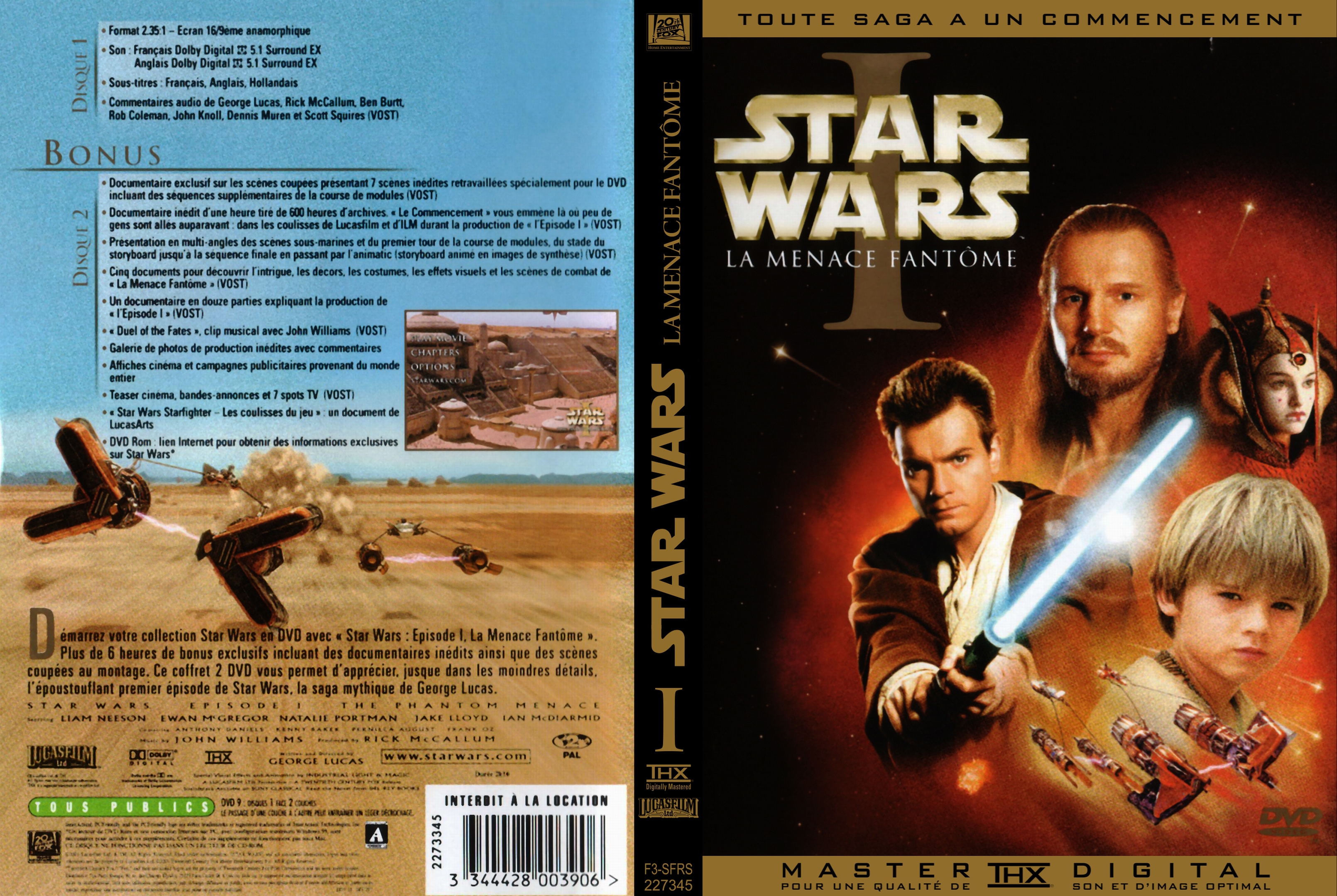 Jaquette DVD Star wars la menace fantome