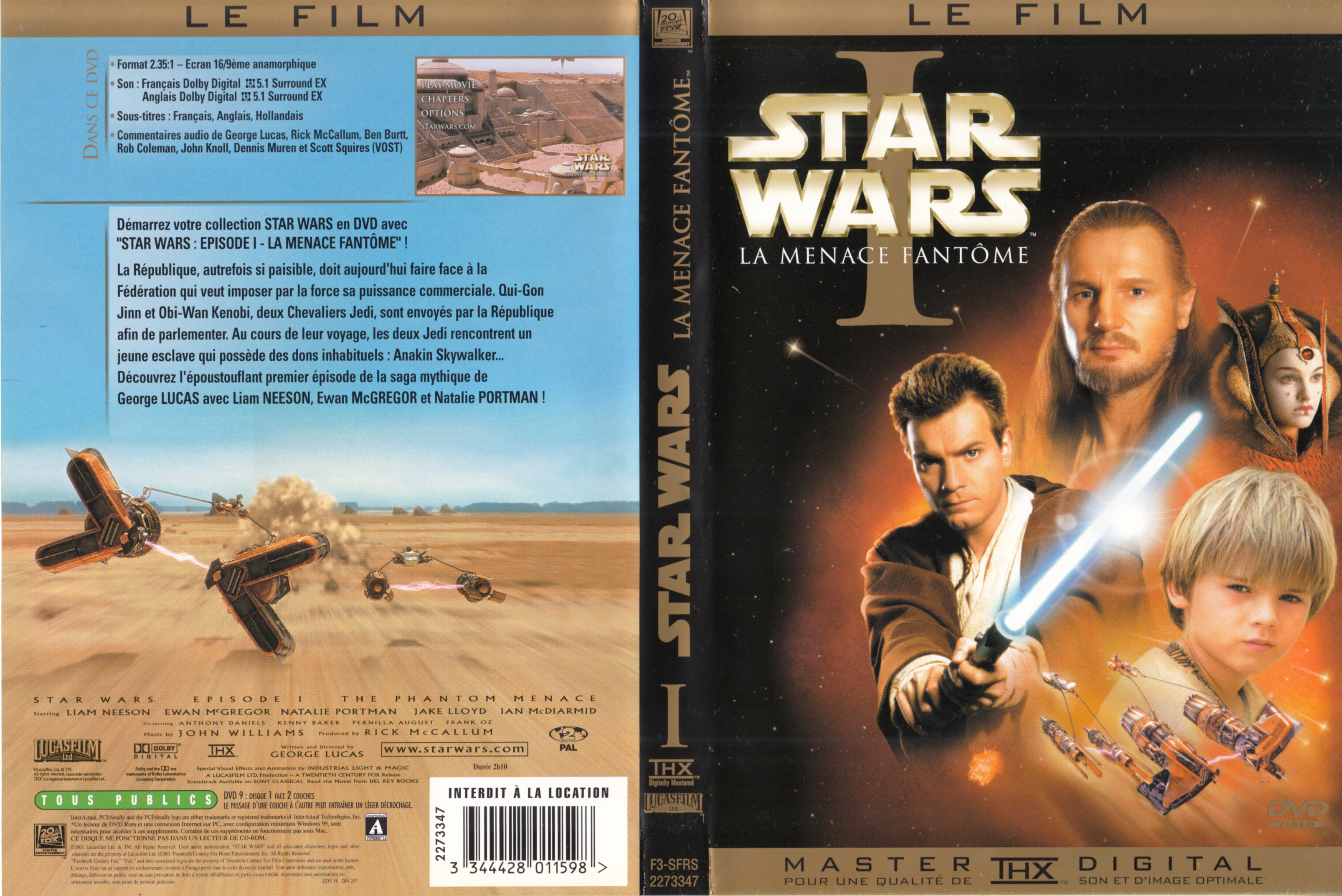 Jaquette DVD Star wars la menace fantome v2