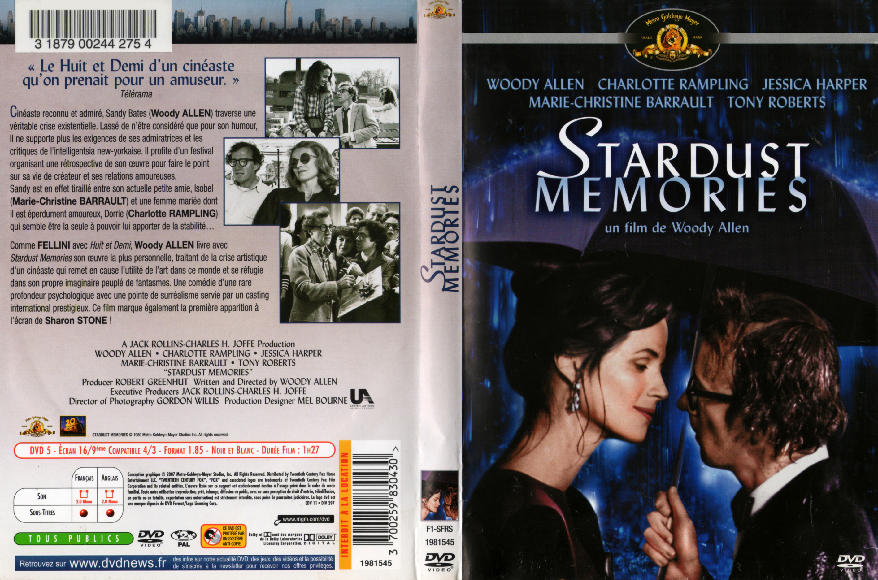 Jaquette DVD Stardust Memories