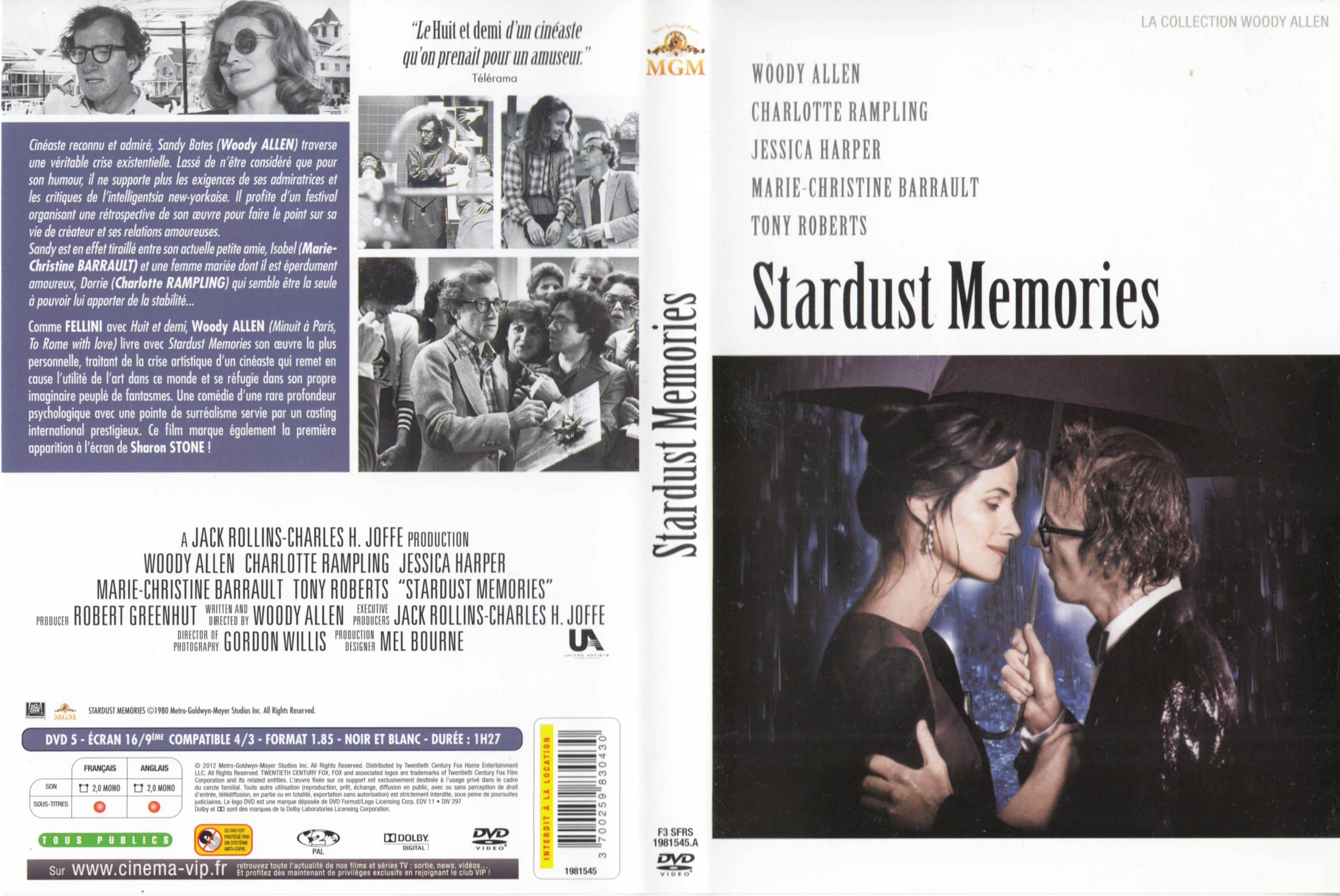 Jaquette DVD Stardust Memories v2