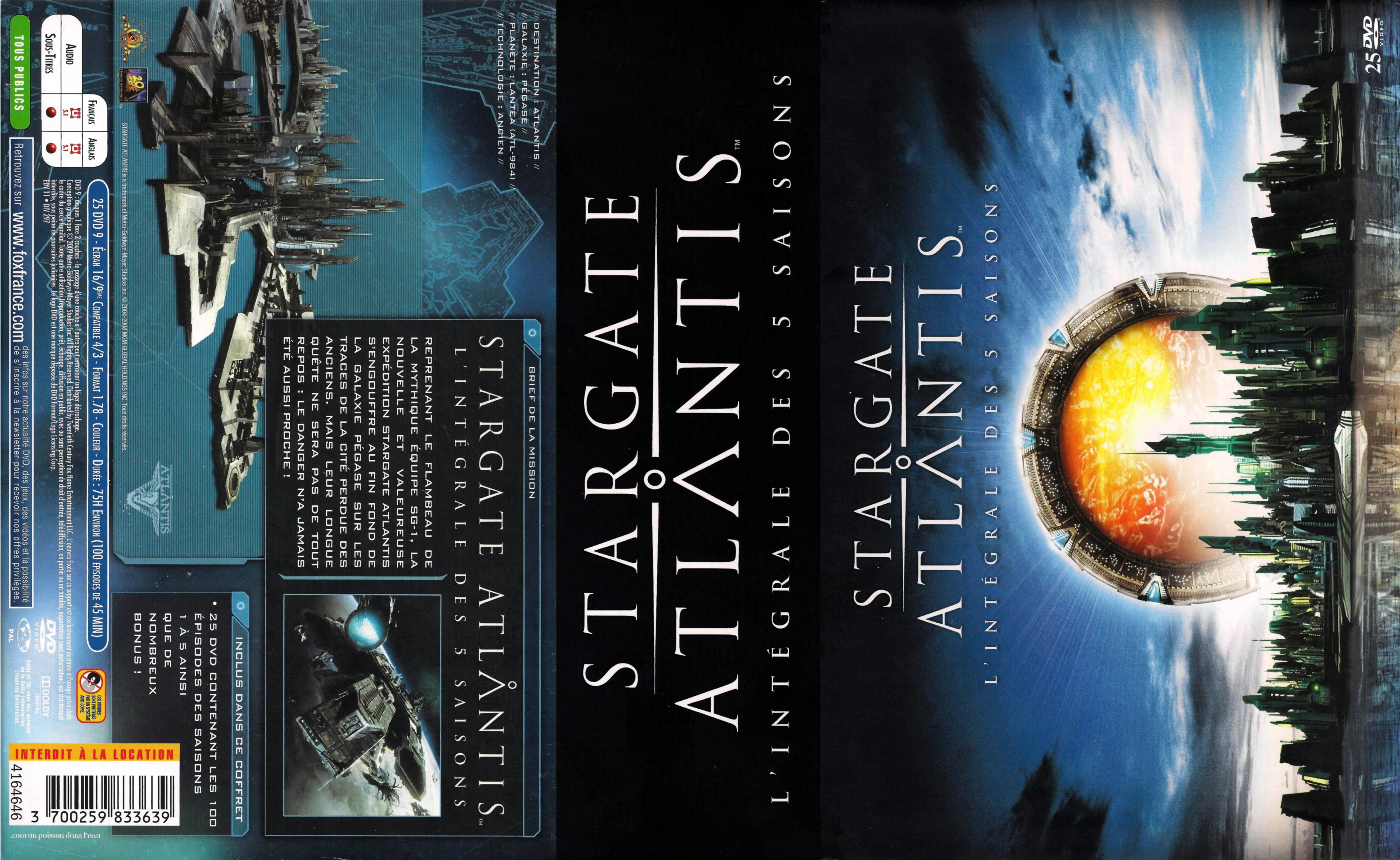Jaquette DVD Stargate Atlantis Integrale COFFRET