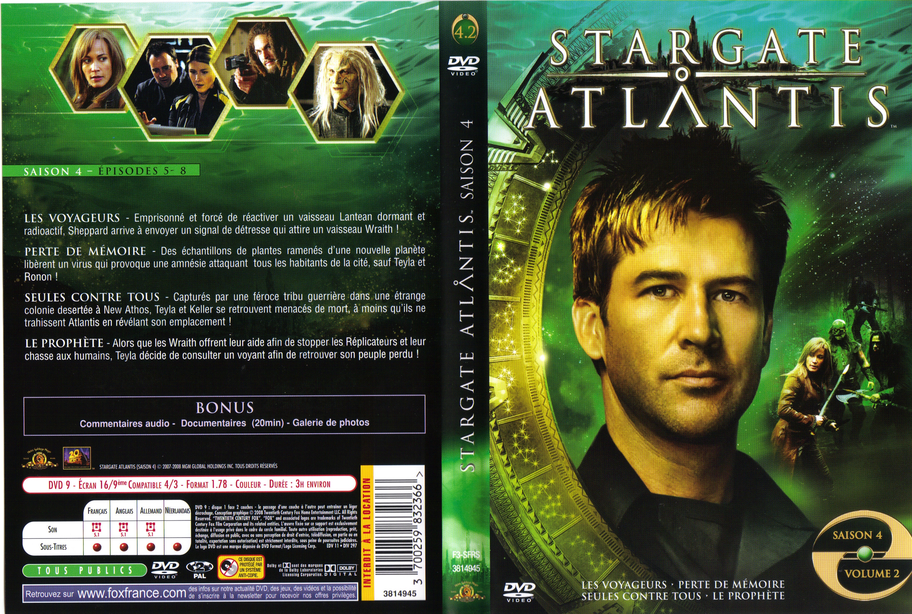 Jaquette DVD Stargate Atlantis Saison 4 vol 2
