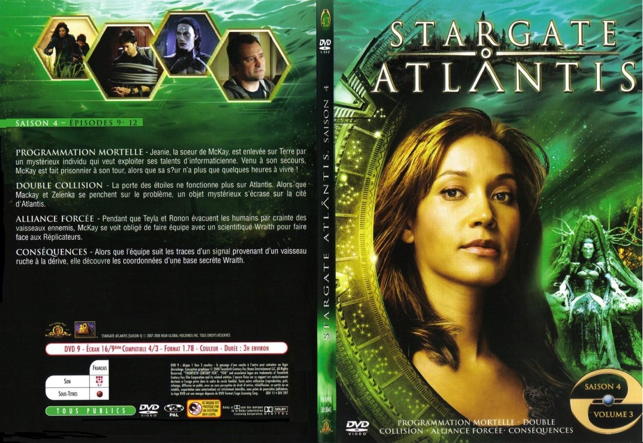 Jaquette DVD Stargate Atlantis Saison 4 vol 3 - SLIM