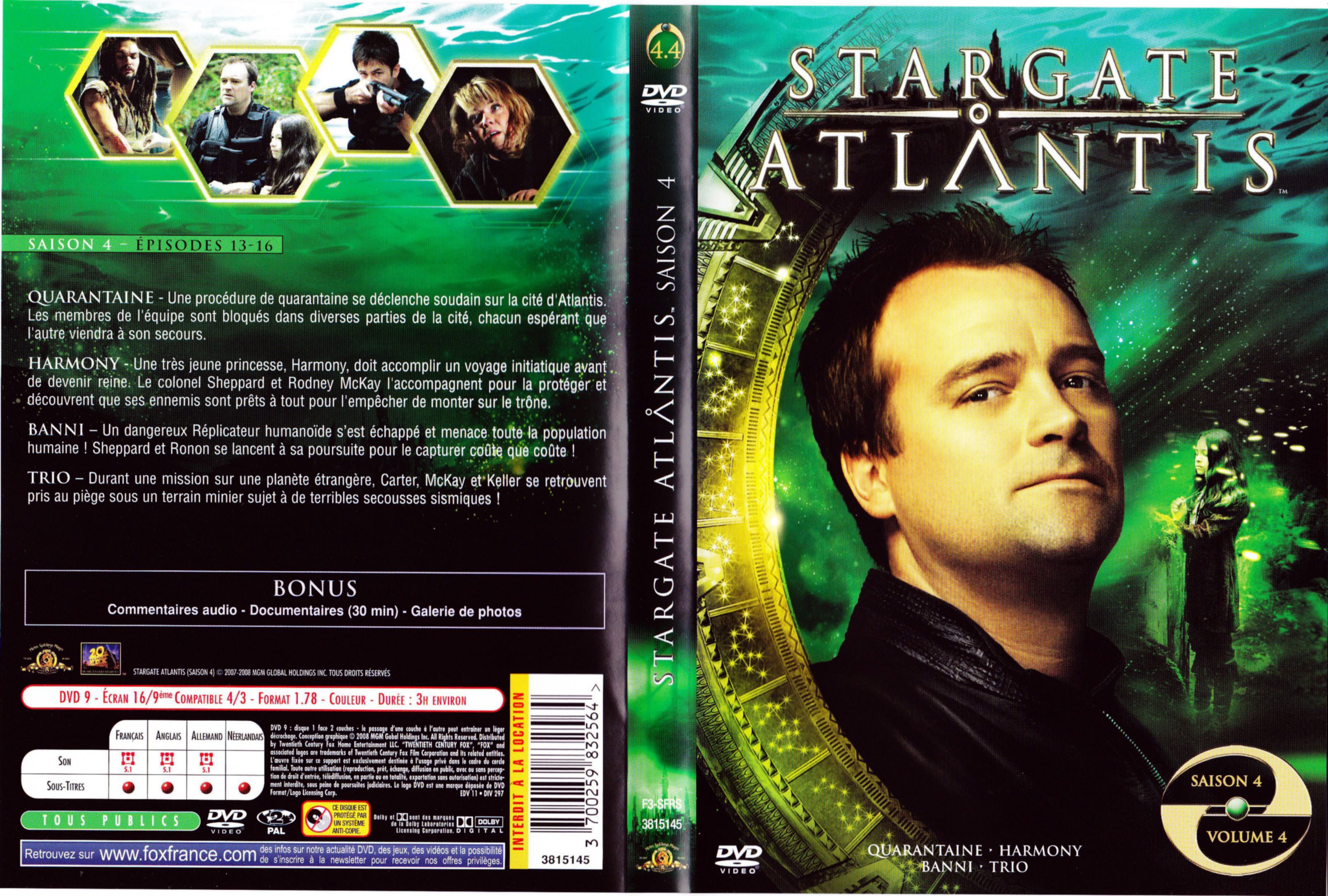 Jaquette DVD Stargate Atlantis Saison 4 vol 4