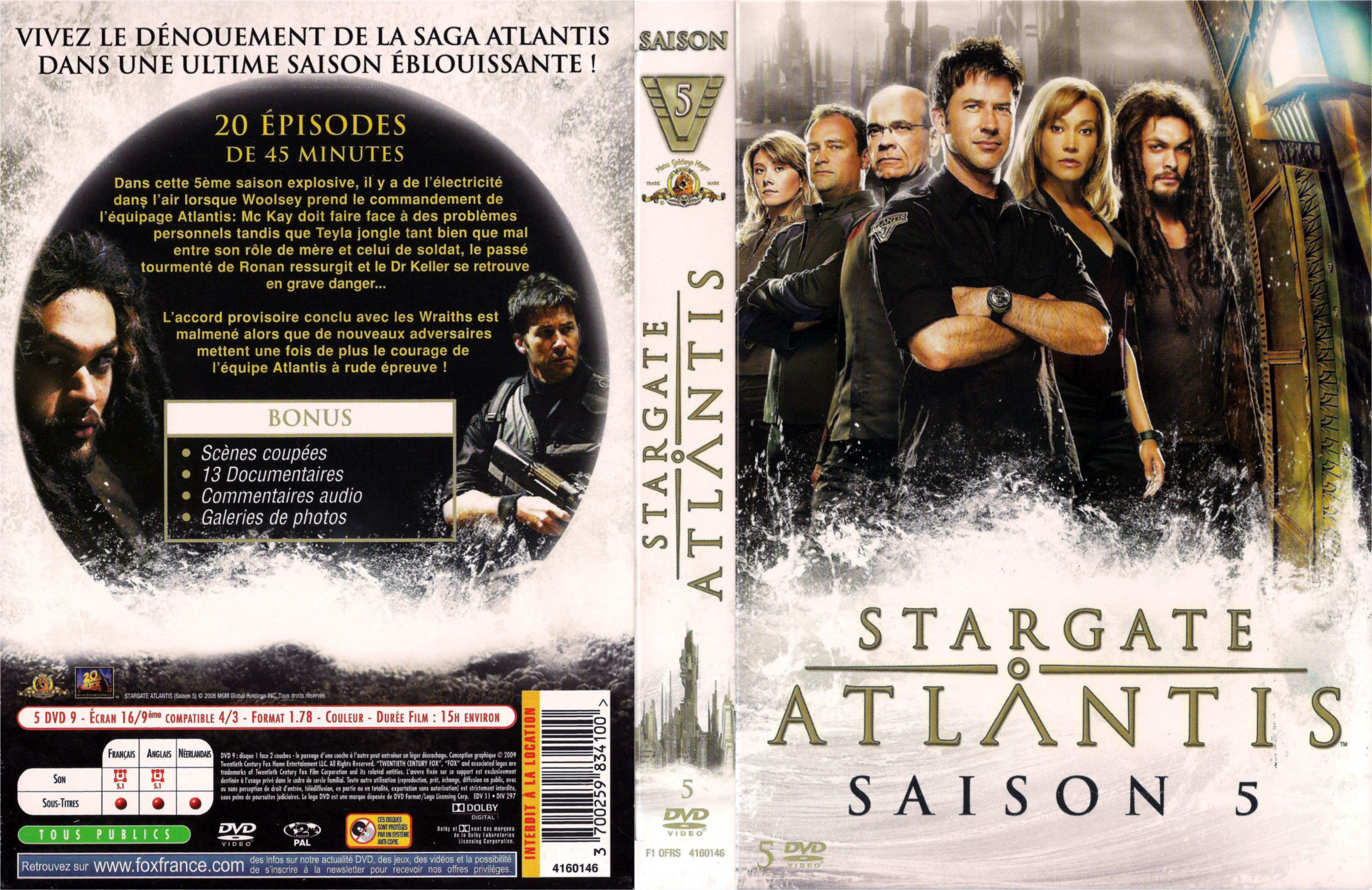 Jaquette DVD Stargate Atlantis Saison 5 COFFRET