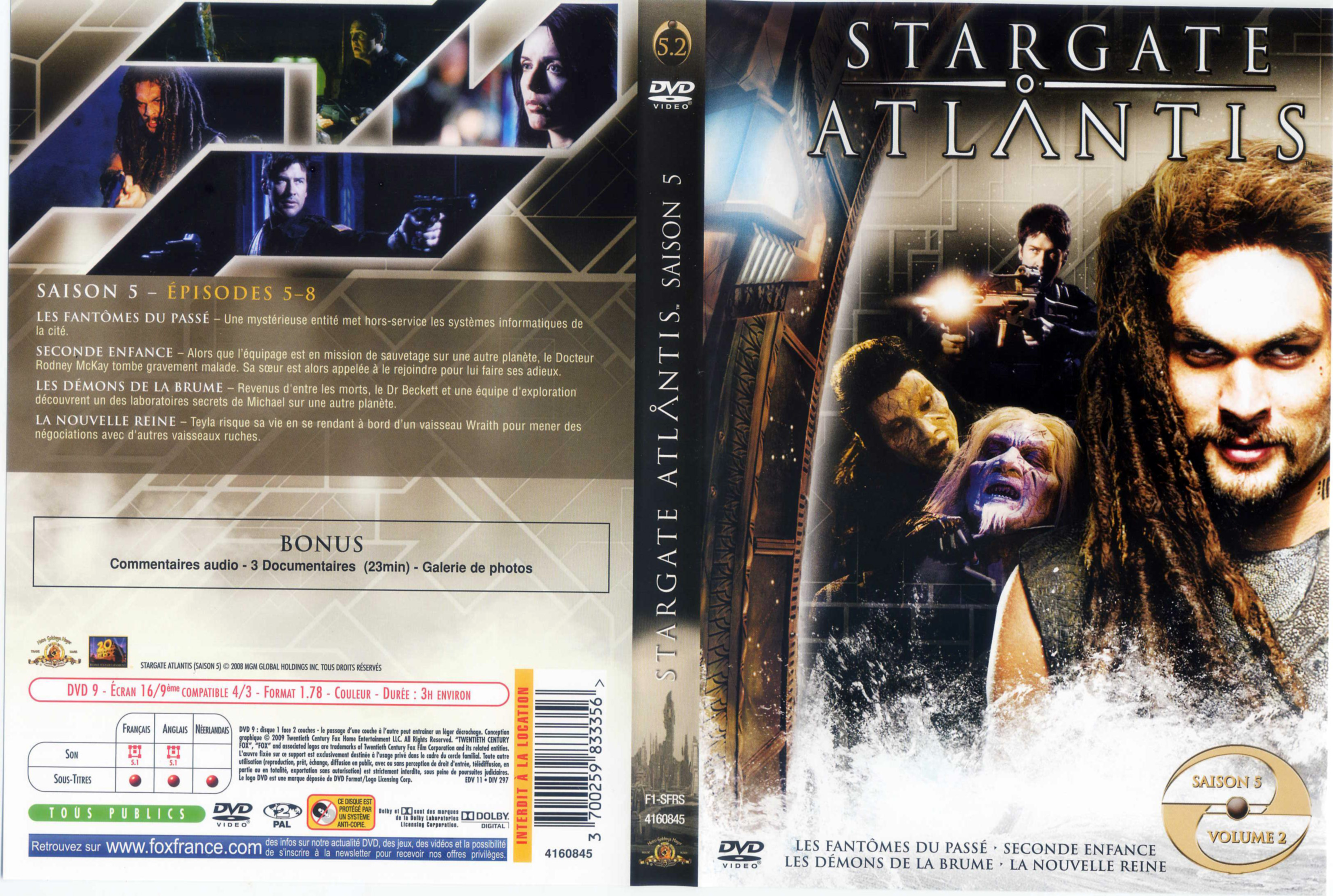 Jaquette DVD Stargate Atlantis Saison 5 DVD 2