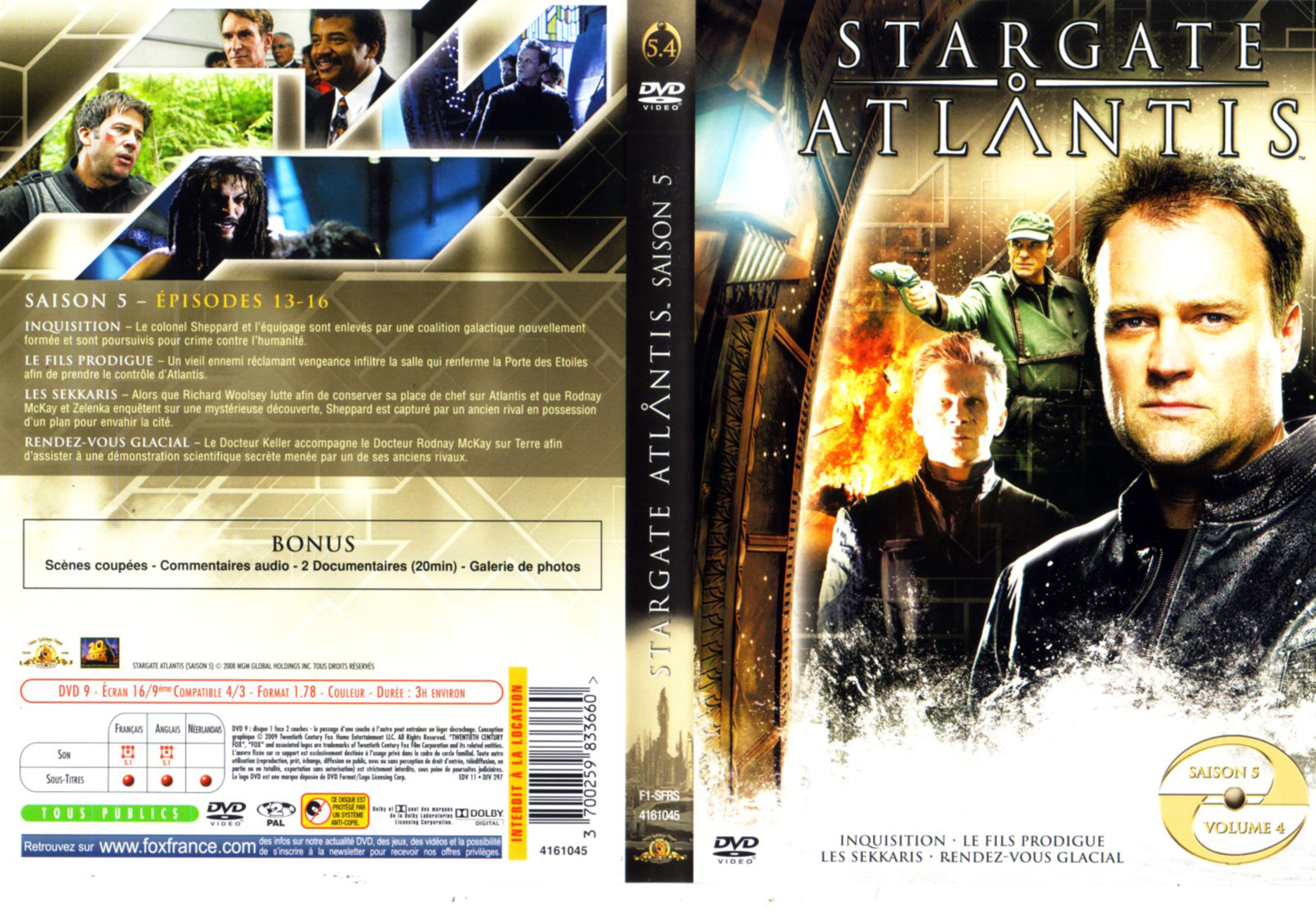 Jaquette DVD Stargate Atlantis Saison 5 DVD 4