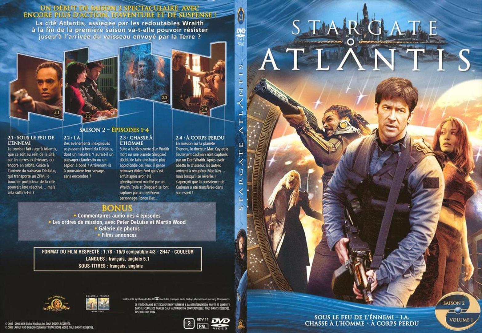Jaquette DVD Stargate Atlantis saison 2 vol 1 - SLIM