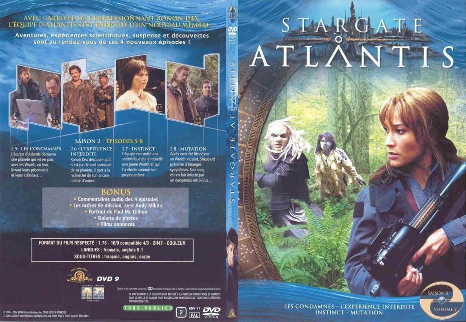 Jaquette DVD Stargate Atlantis saison 2 vol 2 - SLIM